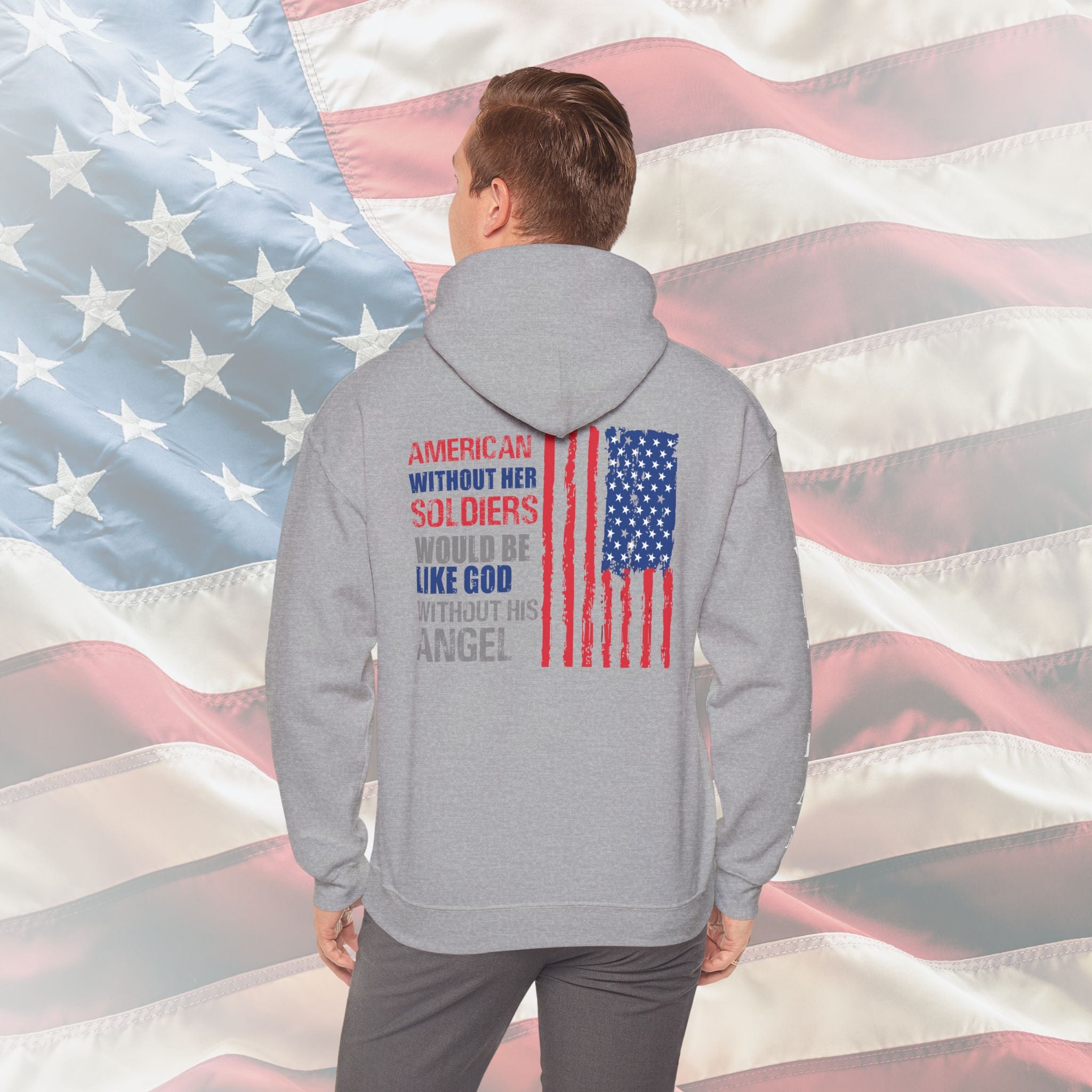 “America Without Her Soldiers” Patriotic Veteran Hoodie