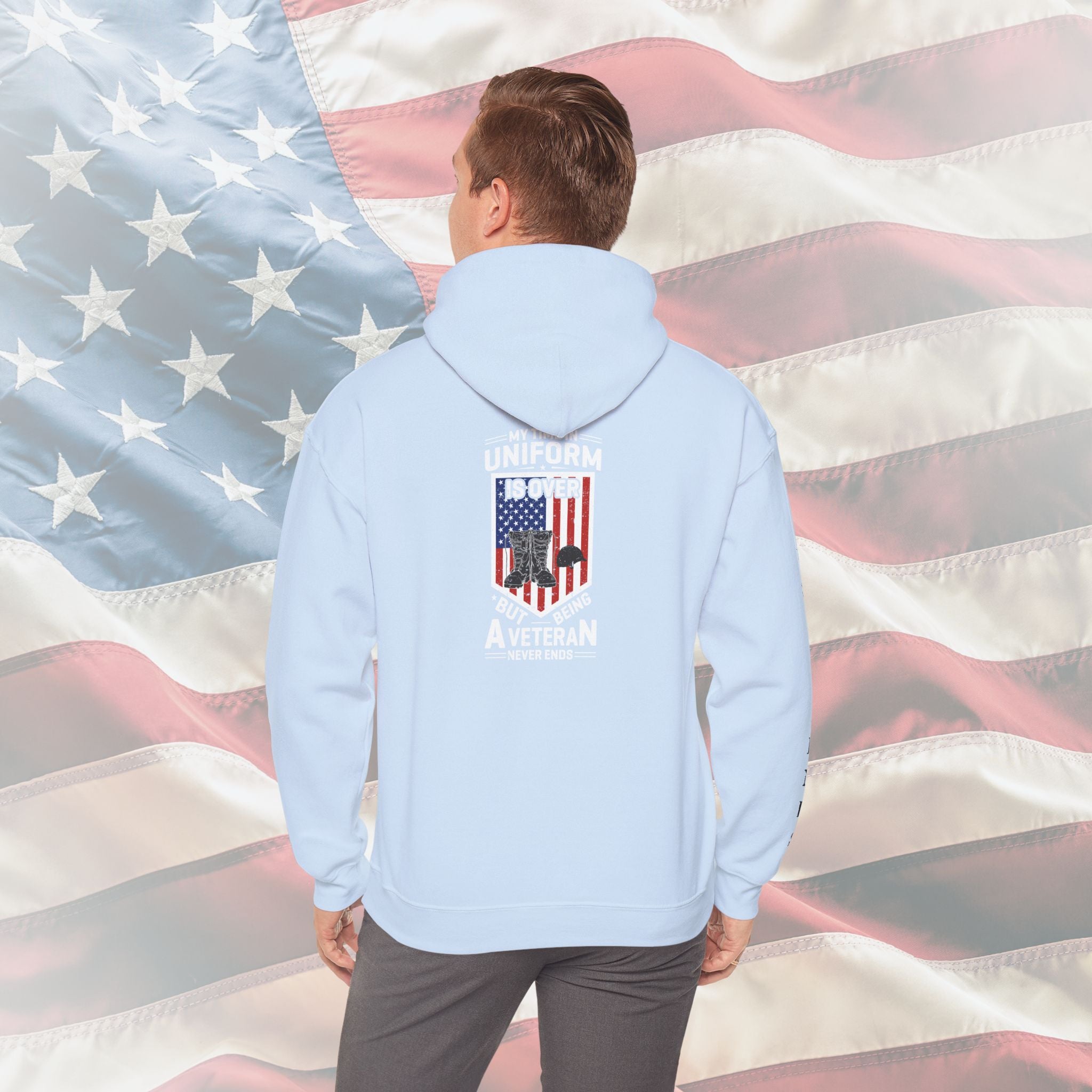 My Time in Uniform Is Over But Being a Veteran Never Ends – US Marines Hoodie