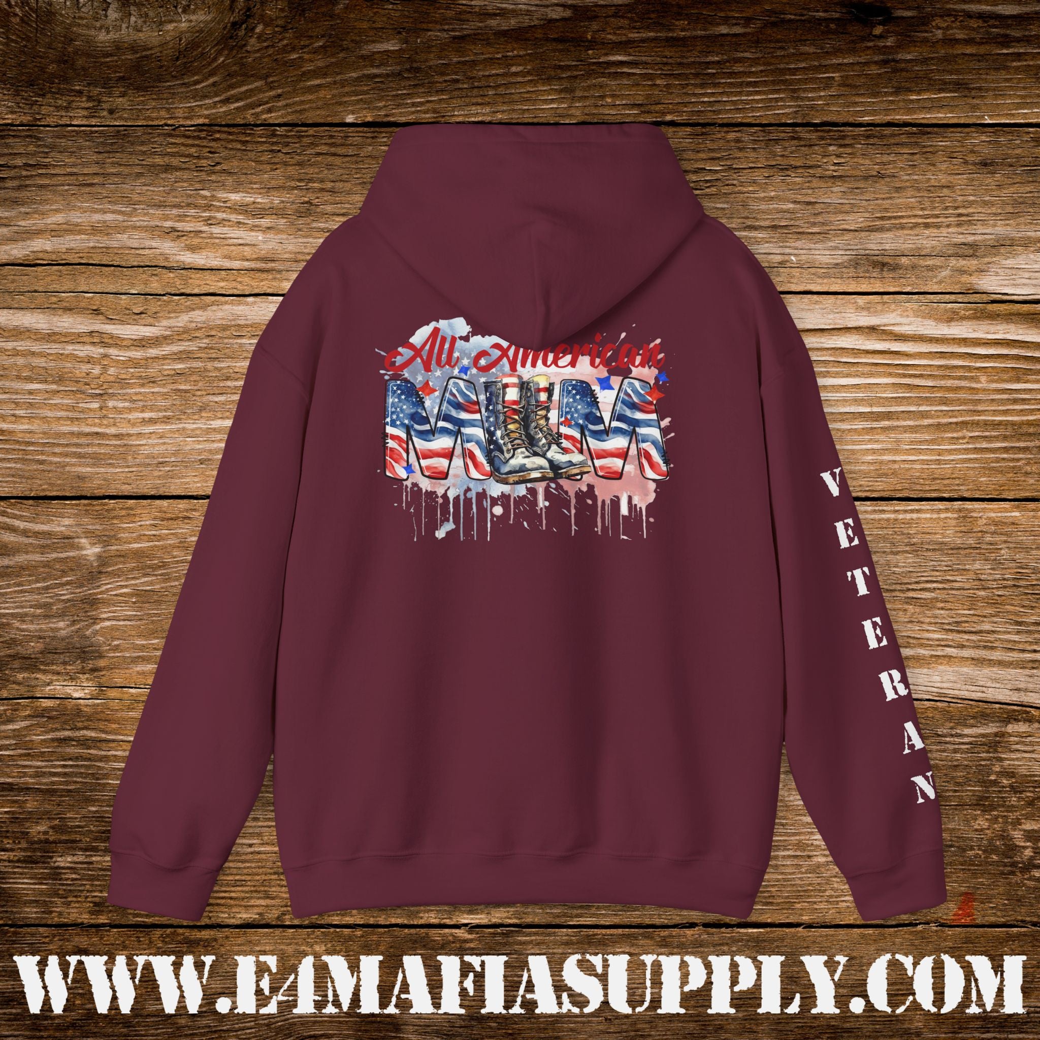All American Mom – Patriotic Veteran Hoodie