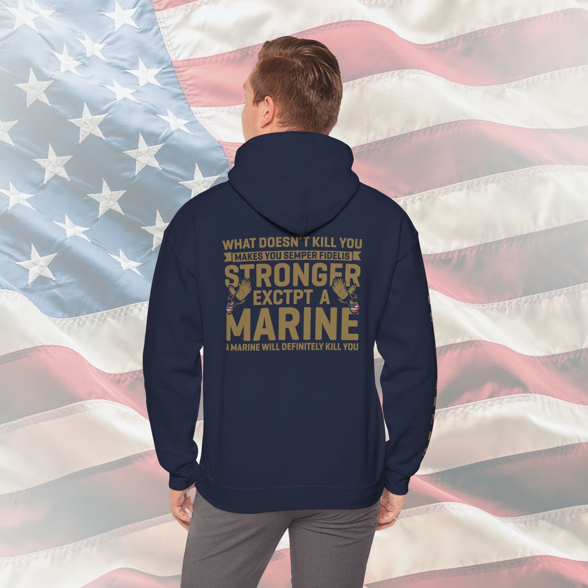 Copy of My Time in Uniform Is Over But Being a Veteran Never Ends – US Marines Hoodie