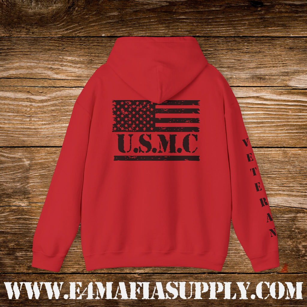 “USMC Veteran Flag” Military Pride Hoodie