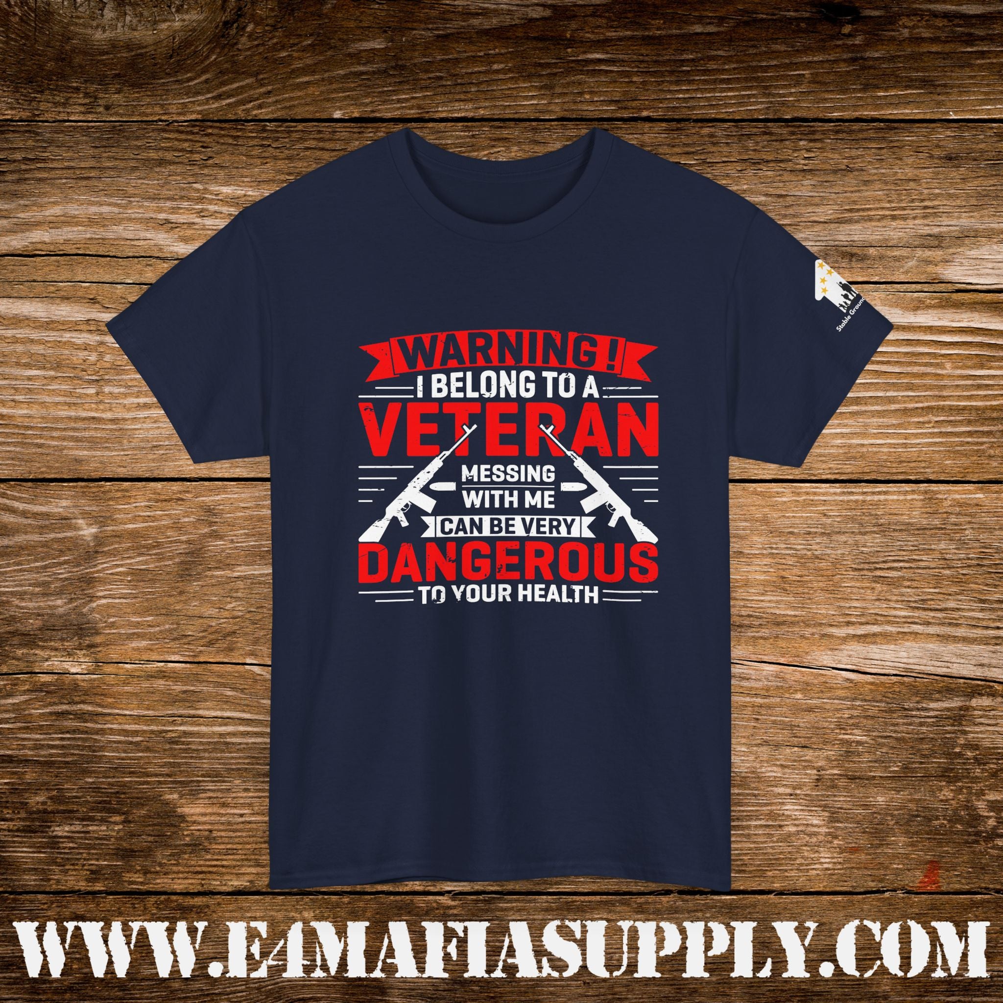 “Warning: I Belong to a Veteran — Dangerous to Your Health” T-Shirt