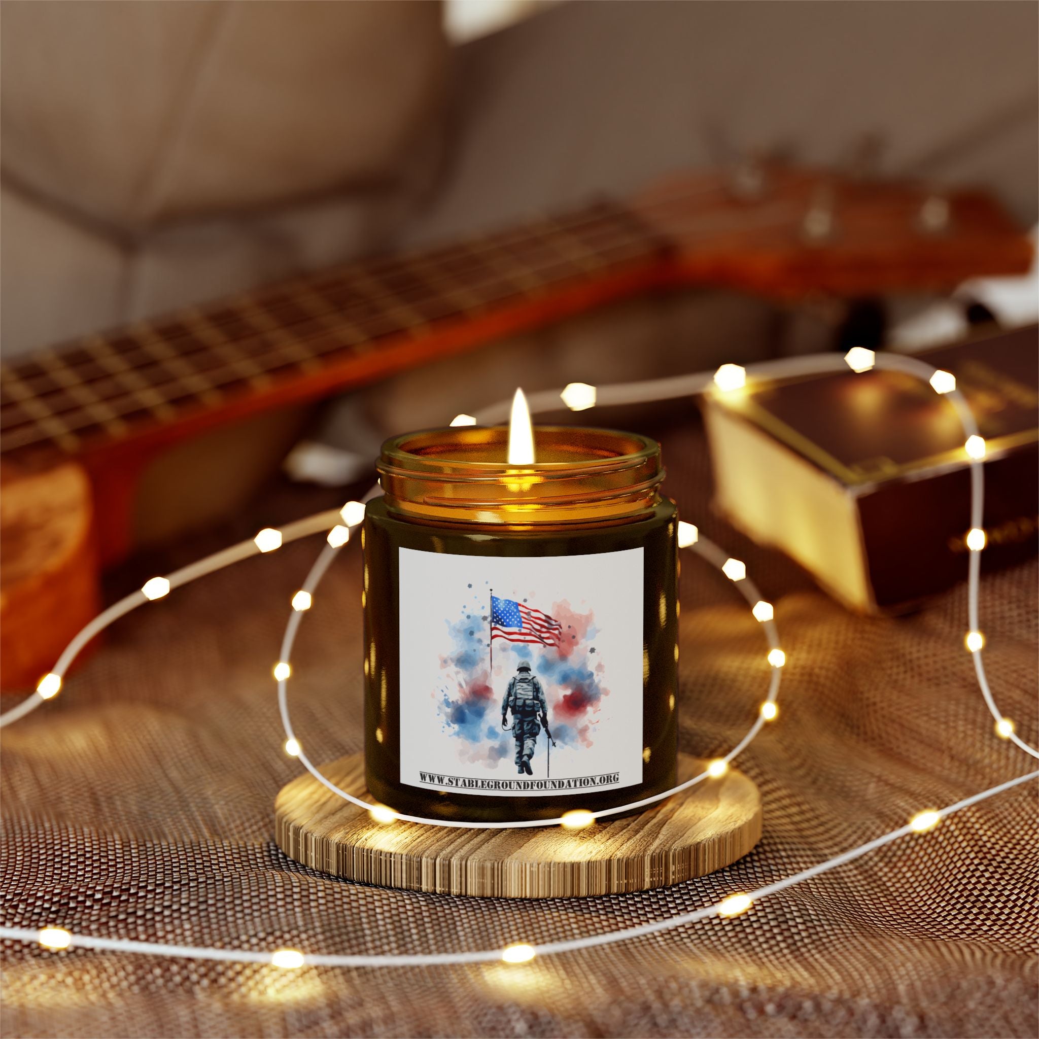 Watercolor Soldier Candle – A Tribute to Service, Sacrifice, and Freedom