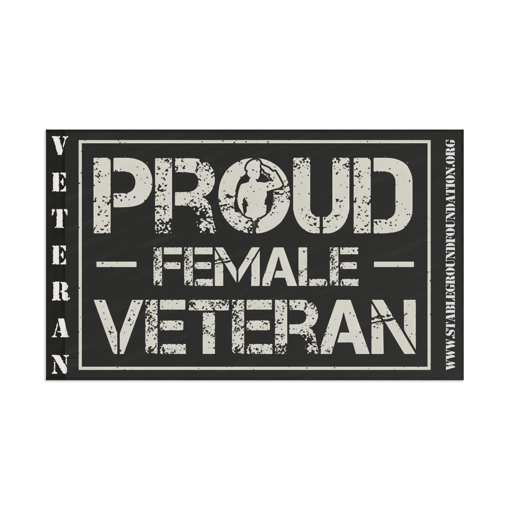Proud Female Veteran — Bold Patriotic Flag Honoring Women Who Served