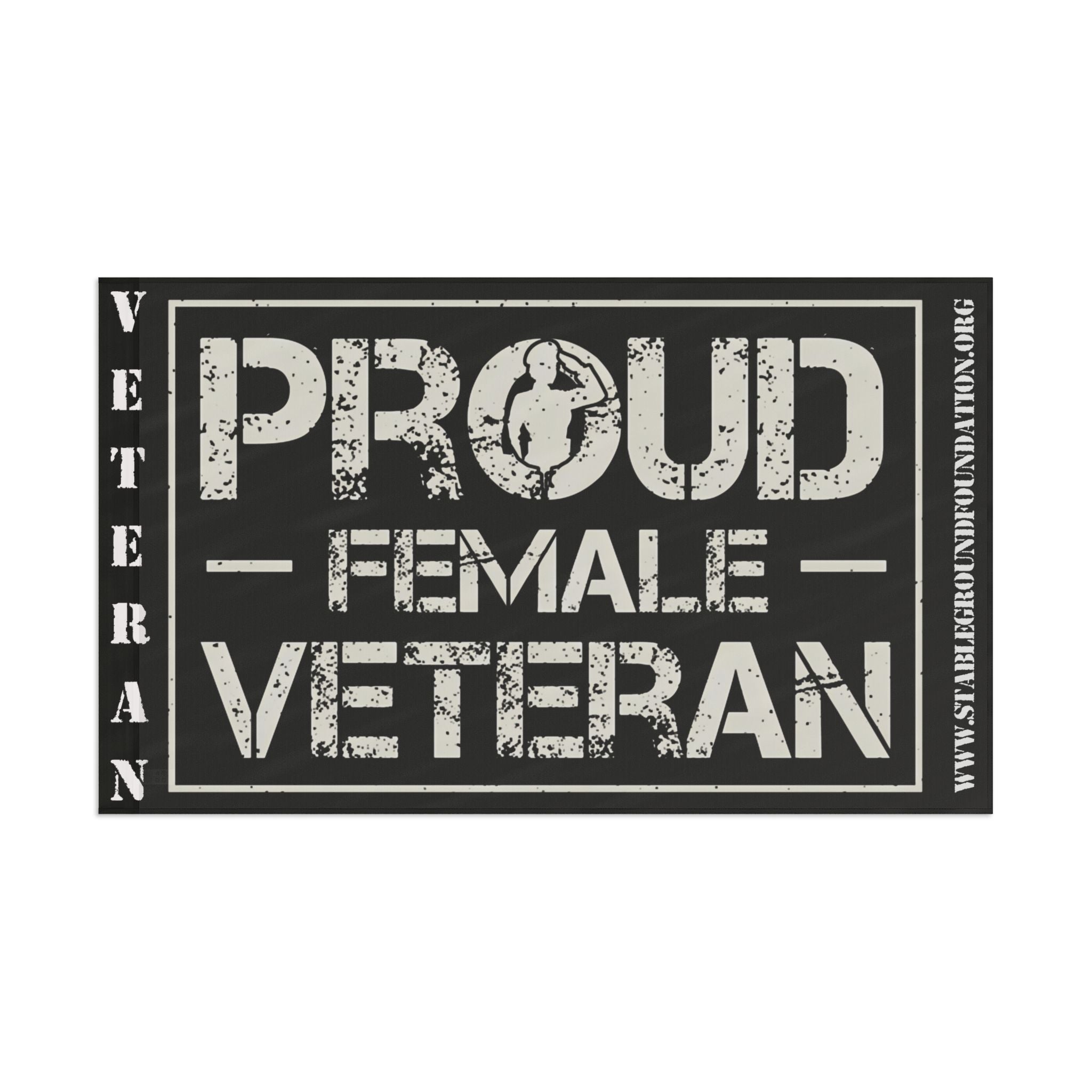 Proud Female Veteran — Bold Patriotic Flag Honoring Women Who Served