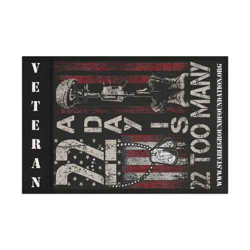 22 A Day Is 22 Too Many — Veteran Suicide Awareness Flag Honoring the Fallen