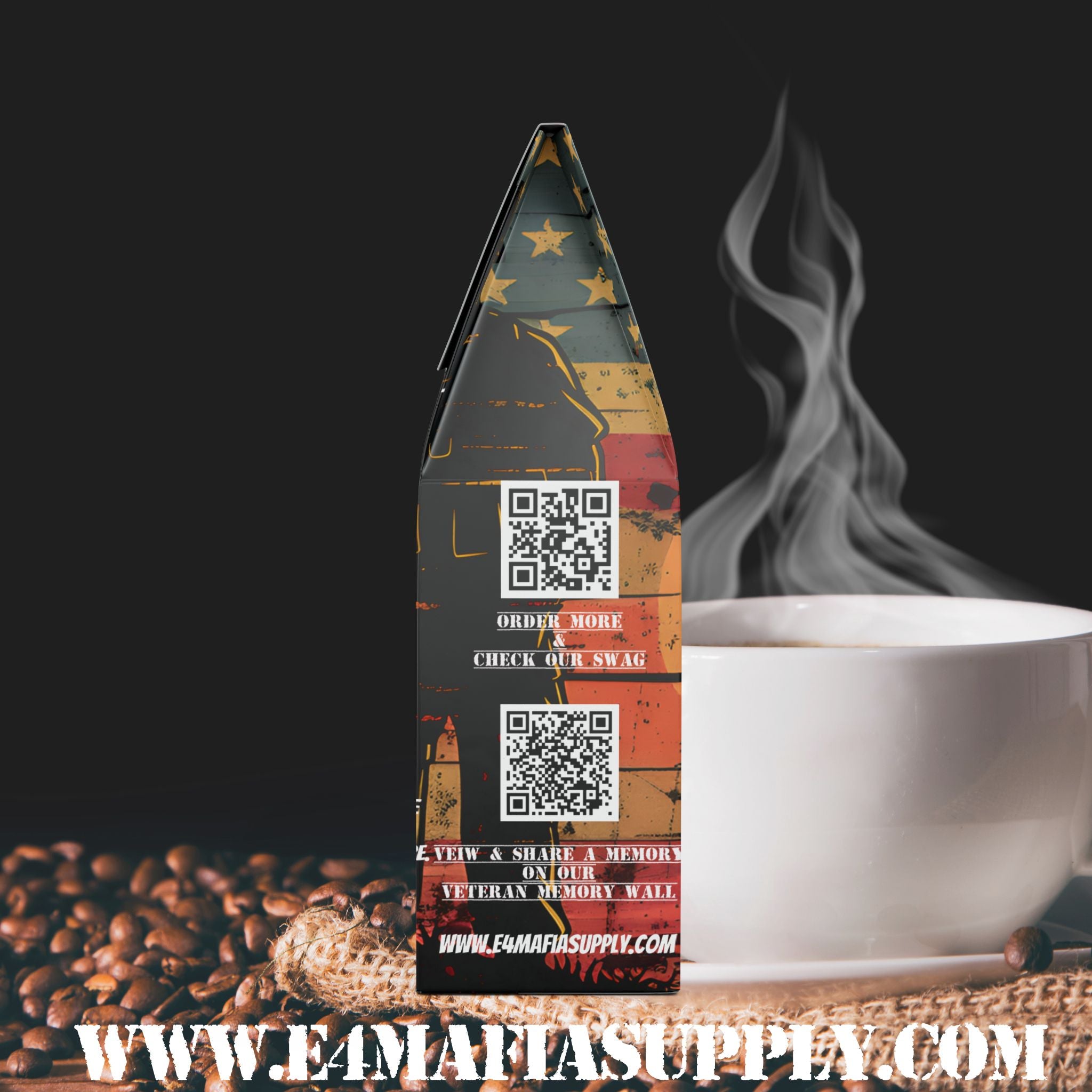 Salty Veteran Roast | Medium-Dark Roast Coffee by E-4 Mafia Roasting Co. | Strong Coffee for Tough Mornings