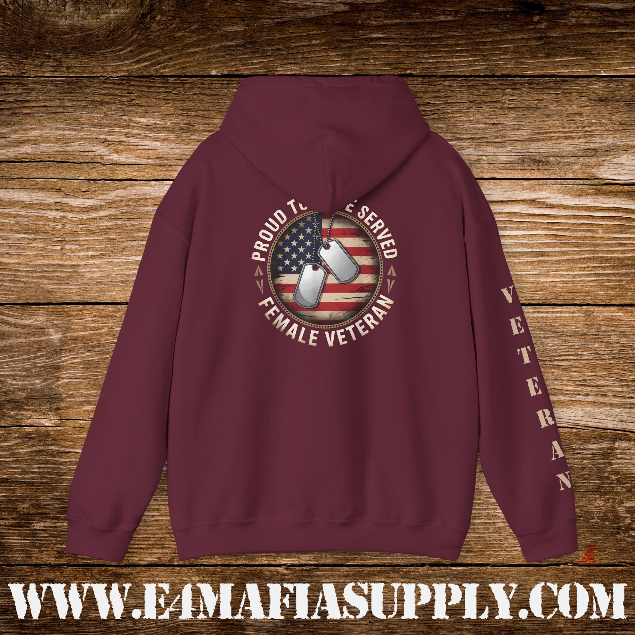 “Proud to Have Served” Female Veteran Military Hoodie