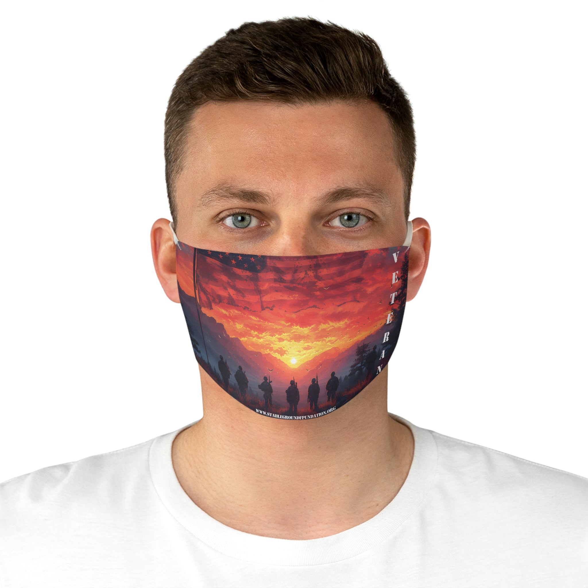 Veteran Sunset – Honor, Courage, and Freedom Face Mask