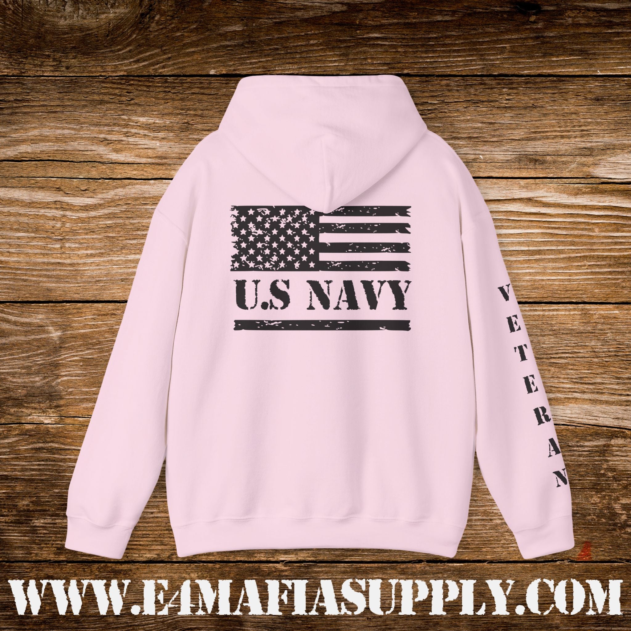“Navy Veteran Flag” Military Pride Hoodie