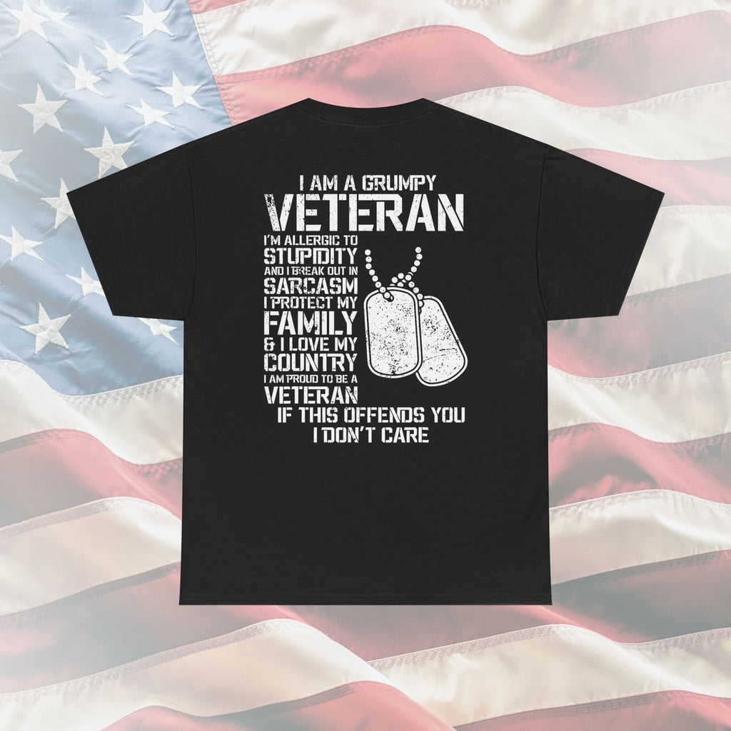 "I Am a Grumpy Veteran": The Bold Statement Tee That Shows Your Unbreakable Commitment