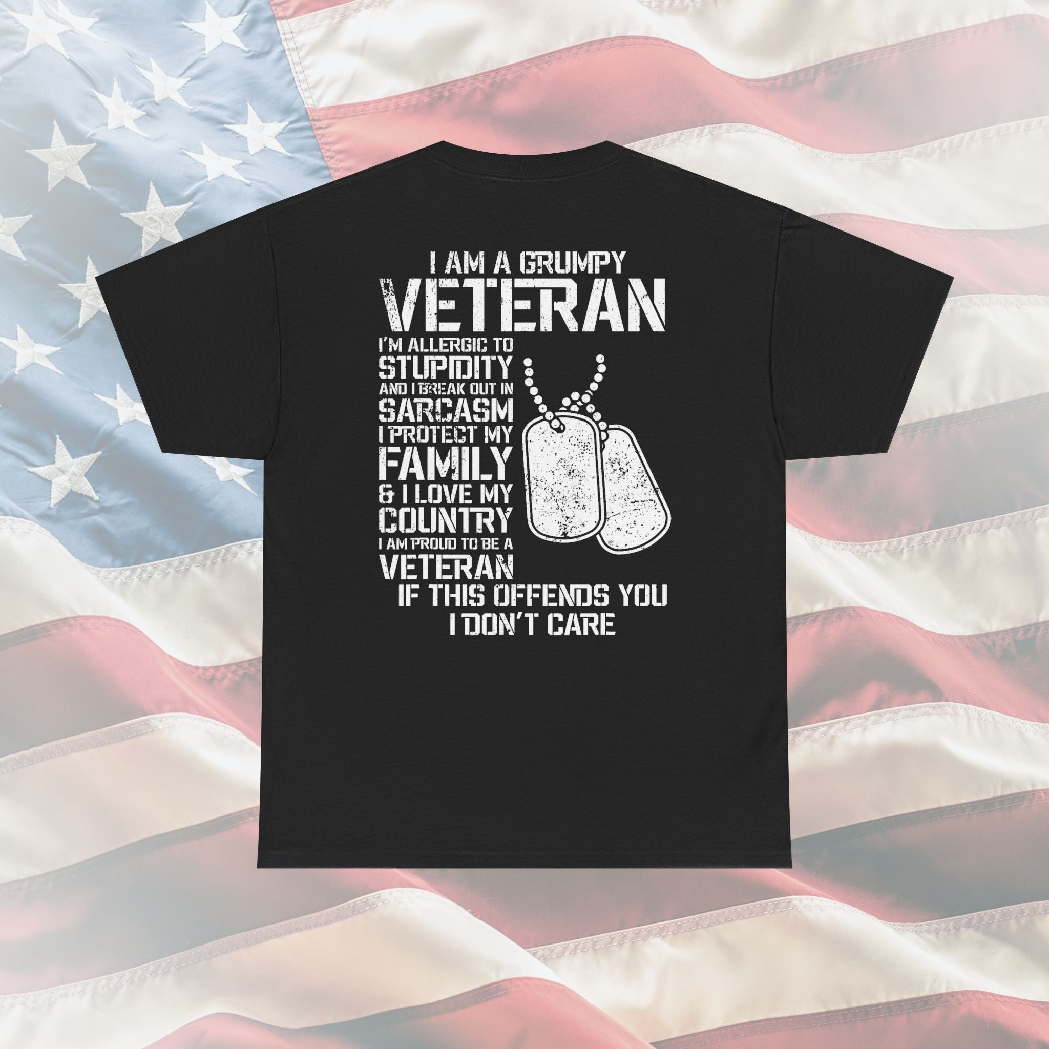 "I Am a Grumpy Veteran": The Bold Statement Tee That Shows Your Unbreakable Commitment