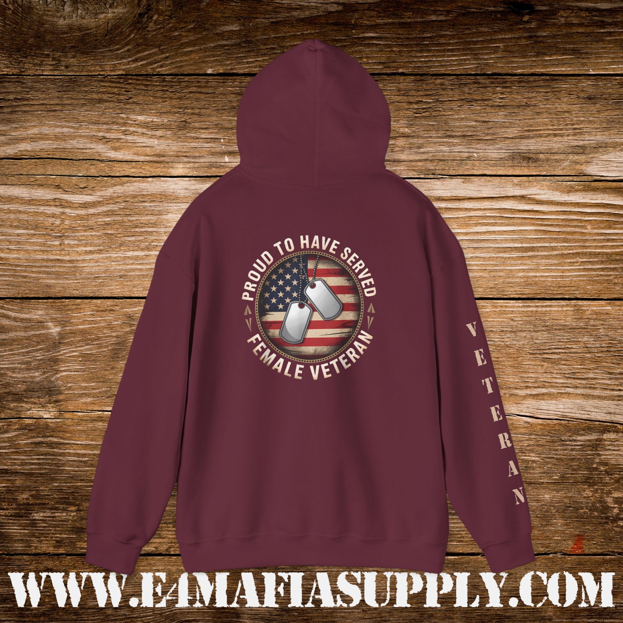 “Proud to Have Served” Female Veteran Military Hoodie
