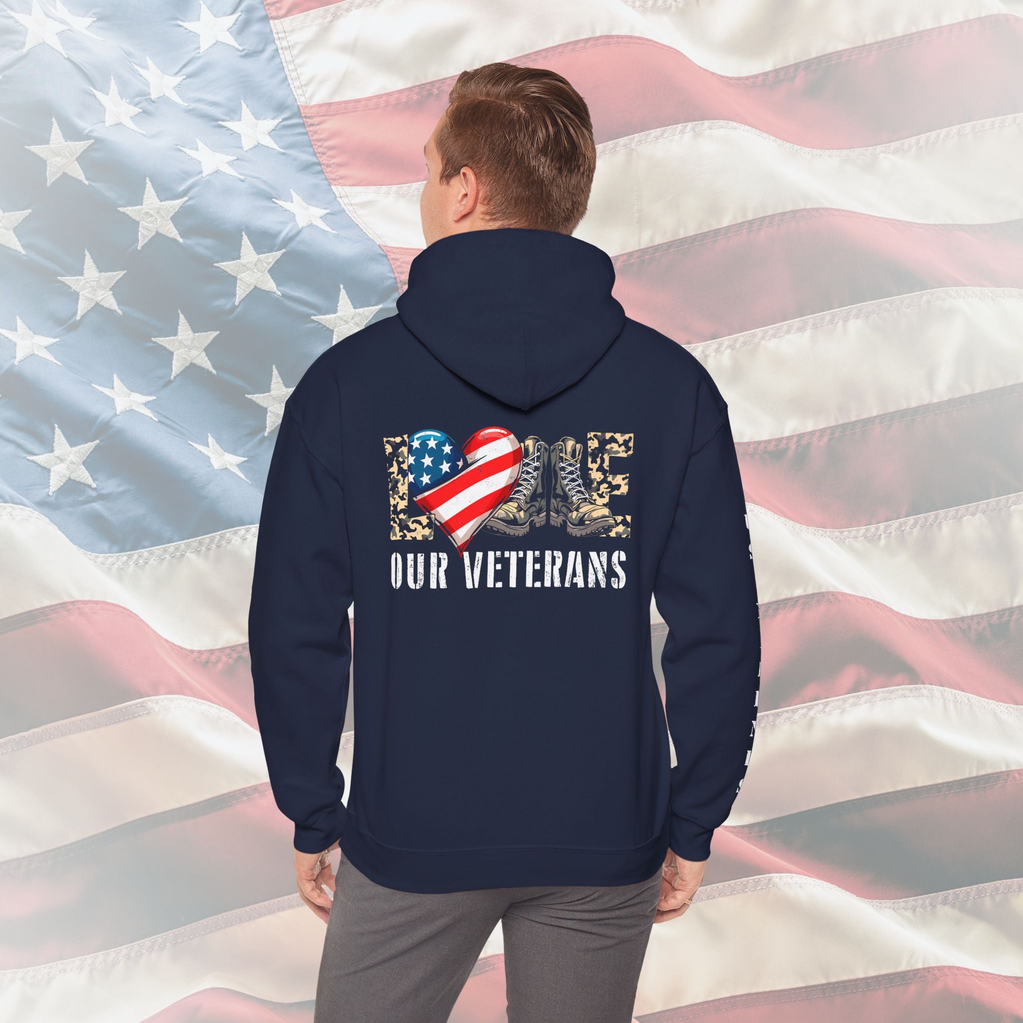 Love Our Veterans US Marines Hoodie