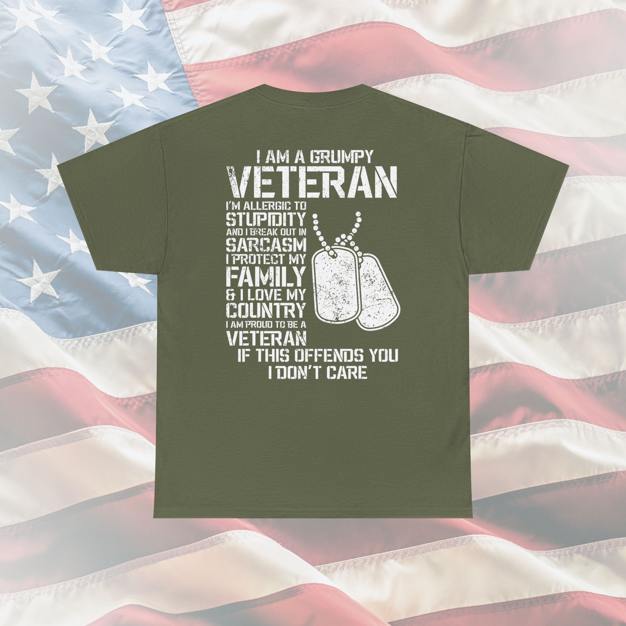 "I Am a Grumpy Veteran": The Bold Statement Tee That Shows Your Unbreakable Commitment