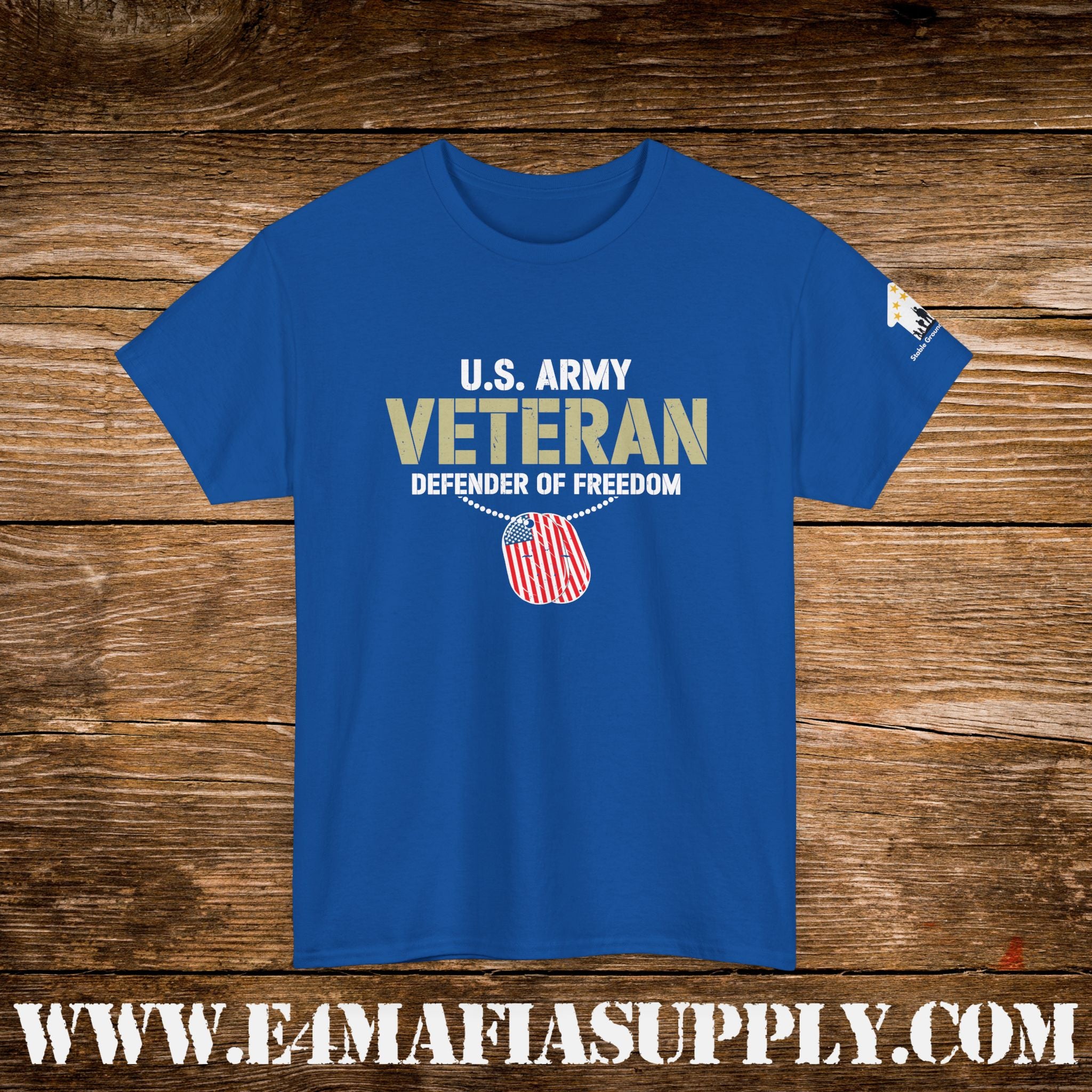“U.S. Army Veteran – Defender of Freedom” Patriotic Military T-Shirt