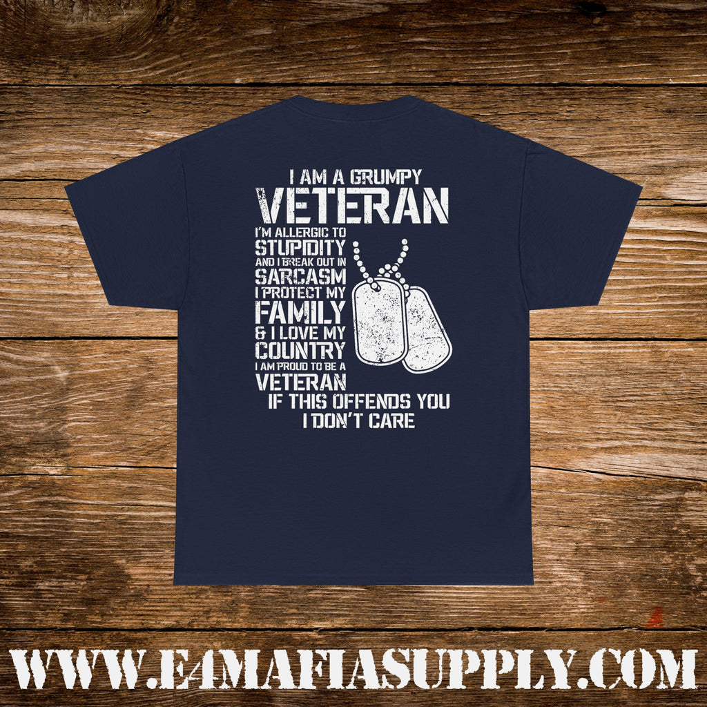 "I Am a Grumpy Veteran": The Bold Statement Tee That Shows Your Unbreakable Commitment