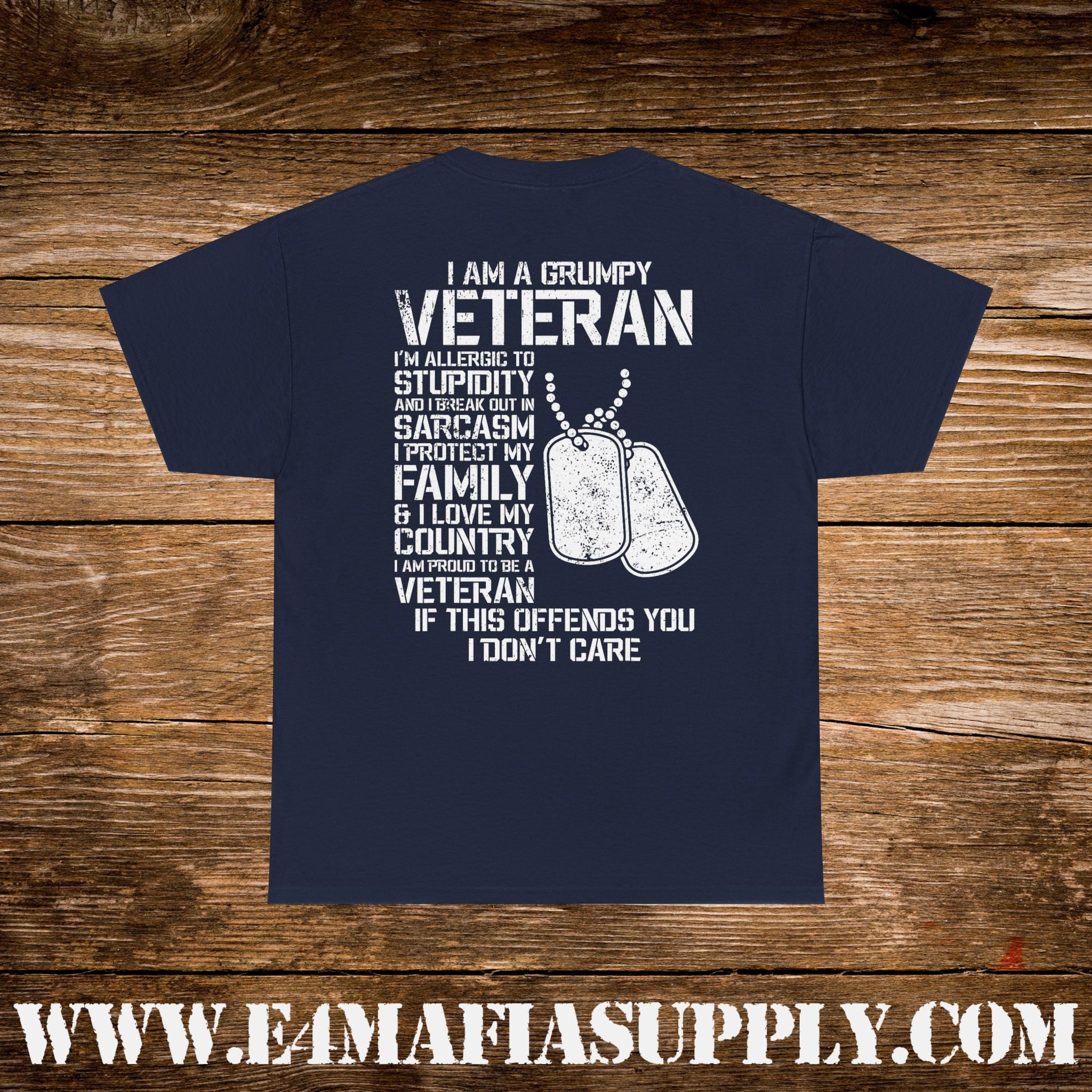 "I Am a Grumpy Veteran": The Bold Statement Tee That Shows Your Unbreakable Commitment