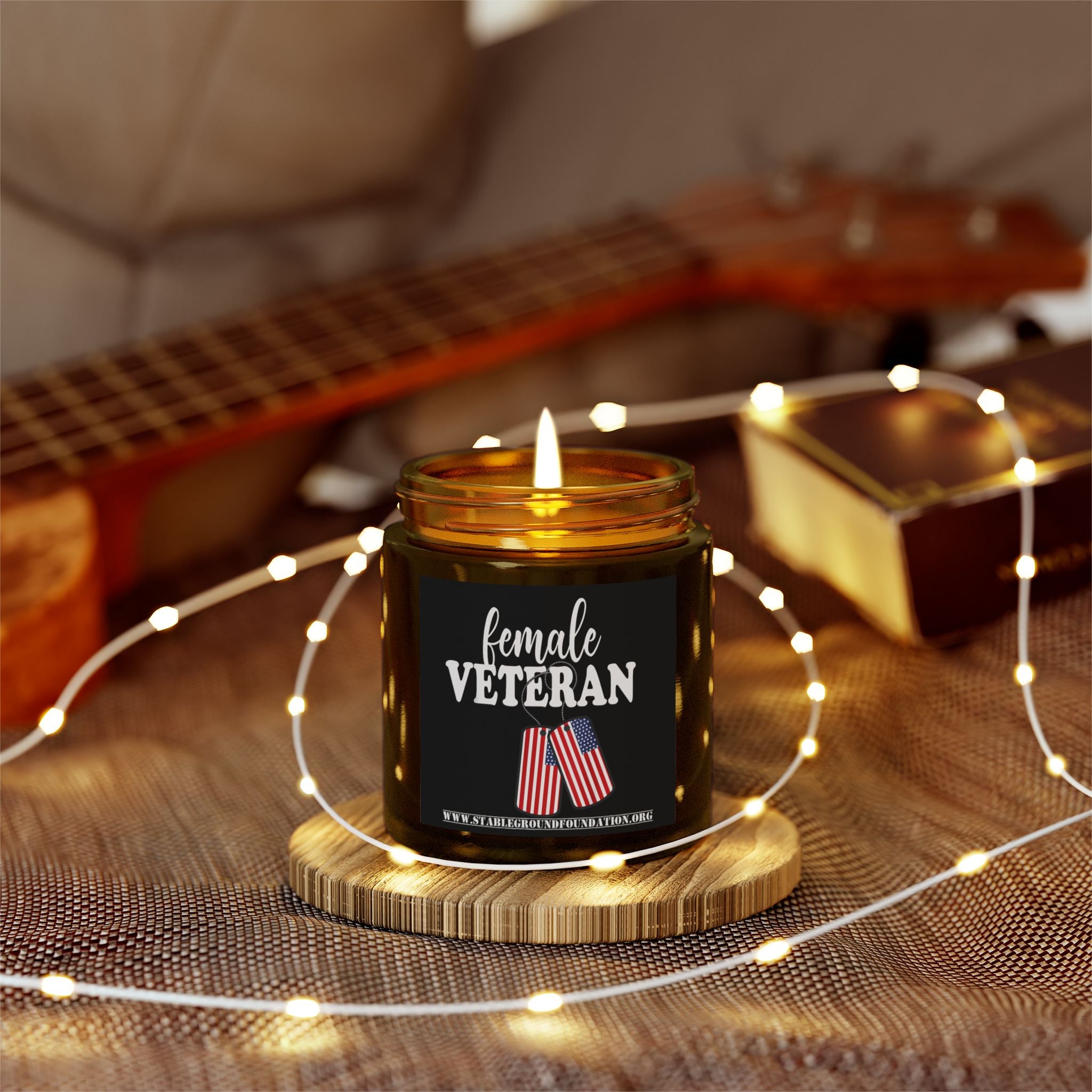 Female Veteran Candle – Honoring the Strength and Service of Women Who Served