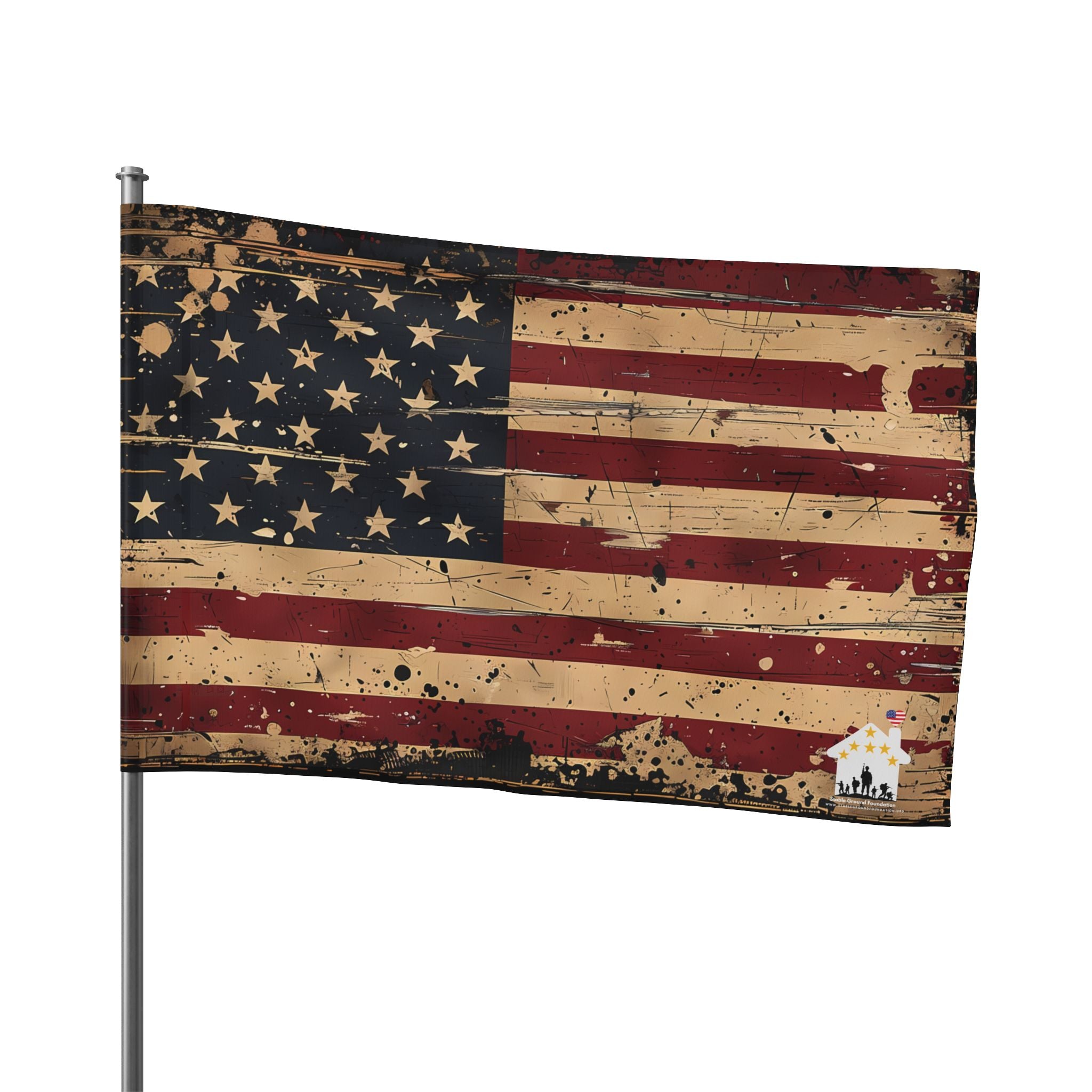 Rustic American Flag — Vintage Patriotic Flag for Proud Americans