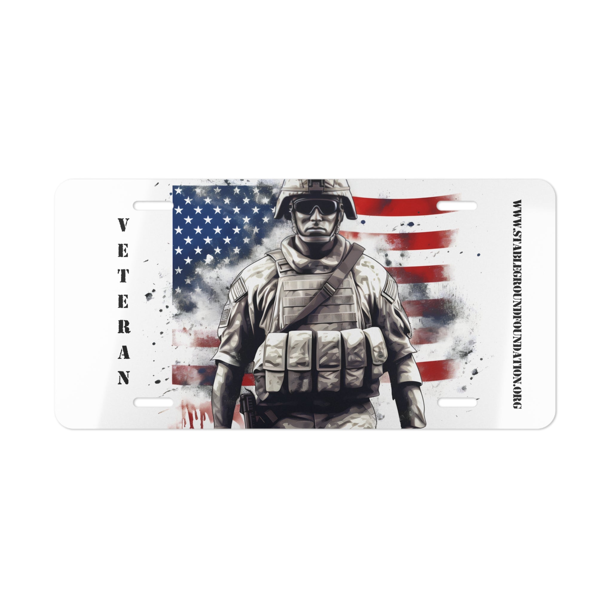 American Soldier Veteran License Plate – Bold Patriotic Tribute