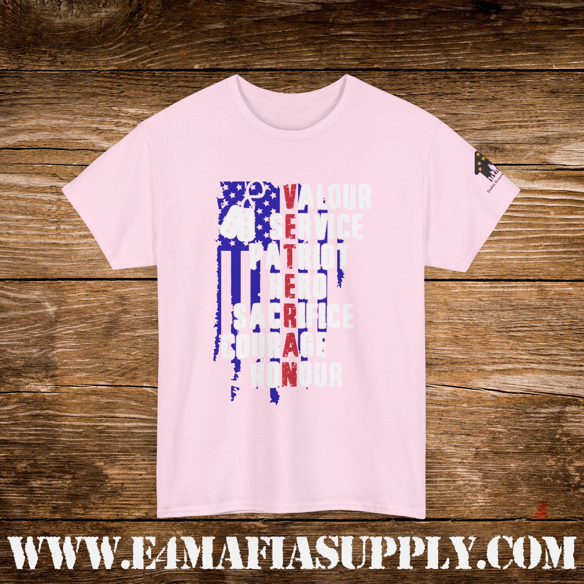“Valour, Service, Patriot, Hero” – Military Pride & Sacrifice T-Shirt
