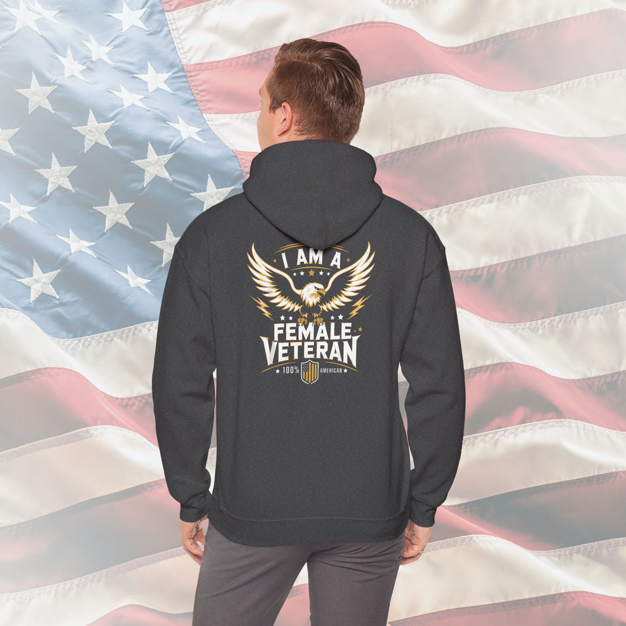I Am a Female Veteran US Marines Hoodie