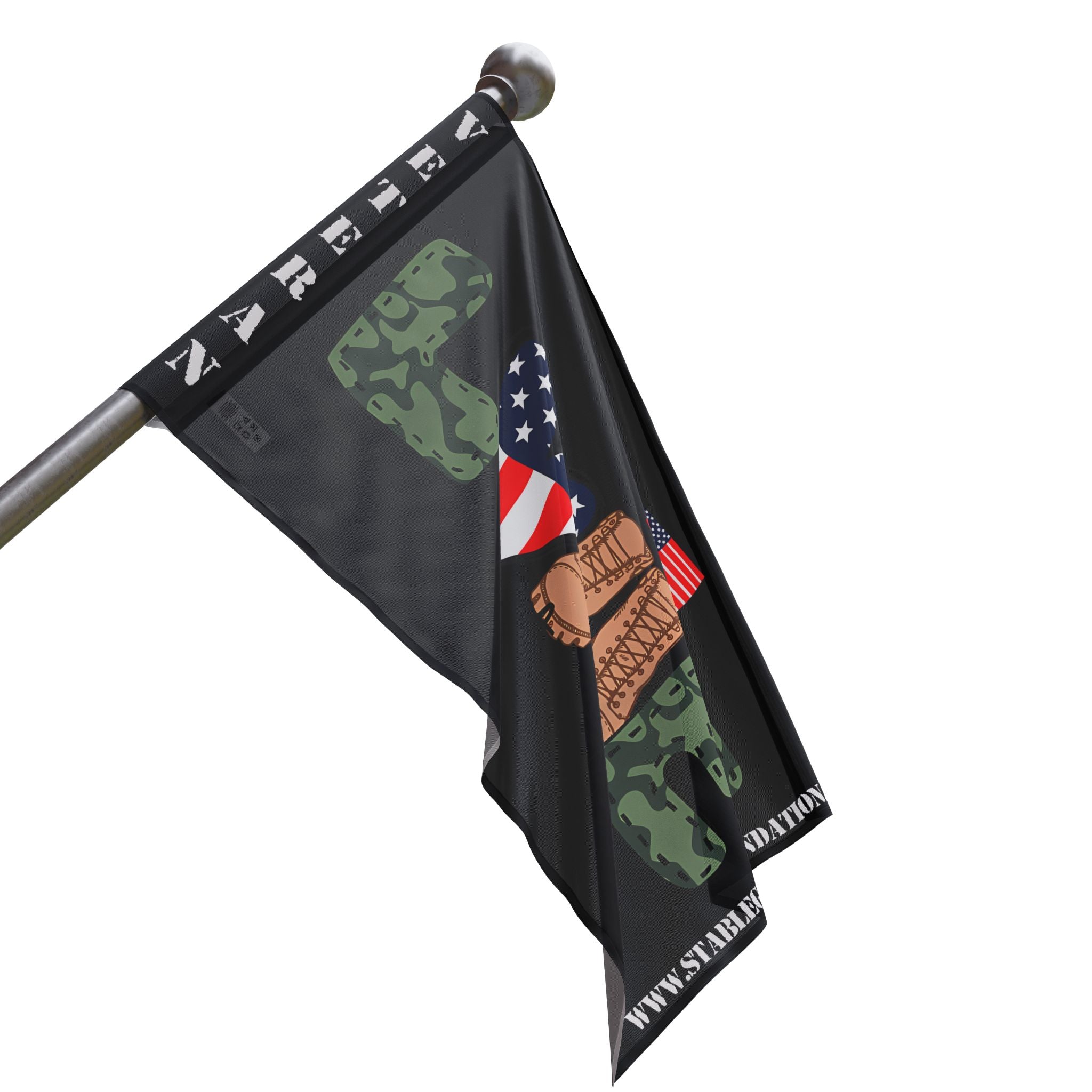 LOVE Veteran Flag — Patriotic Camouflage Design Honoring Those Who Served