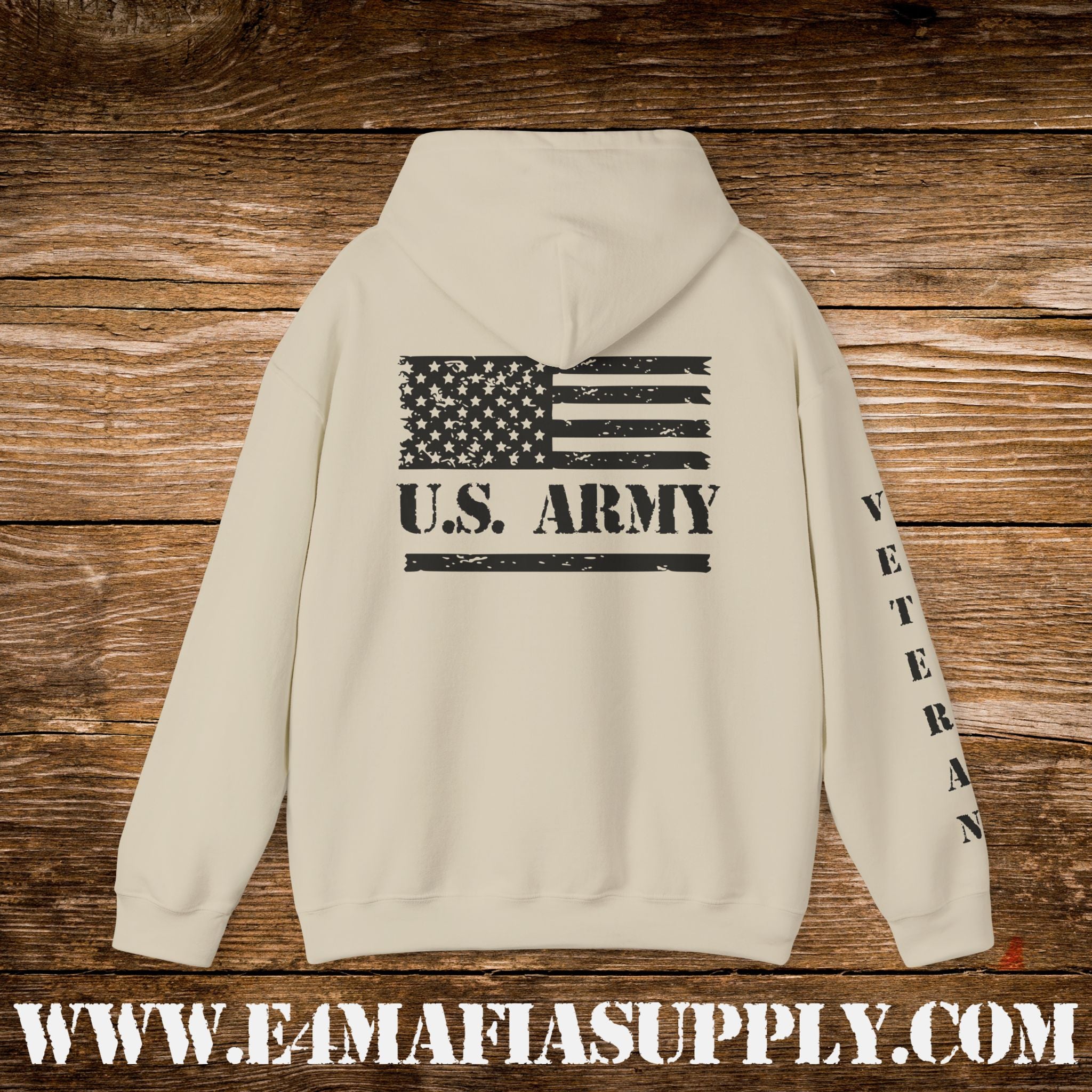 “Army Veteran Flag” Military Pride Hoodie