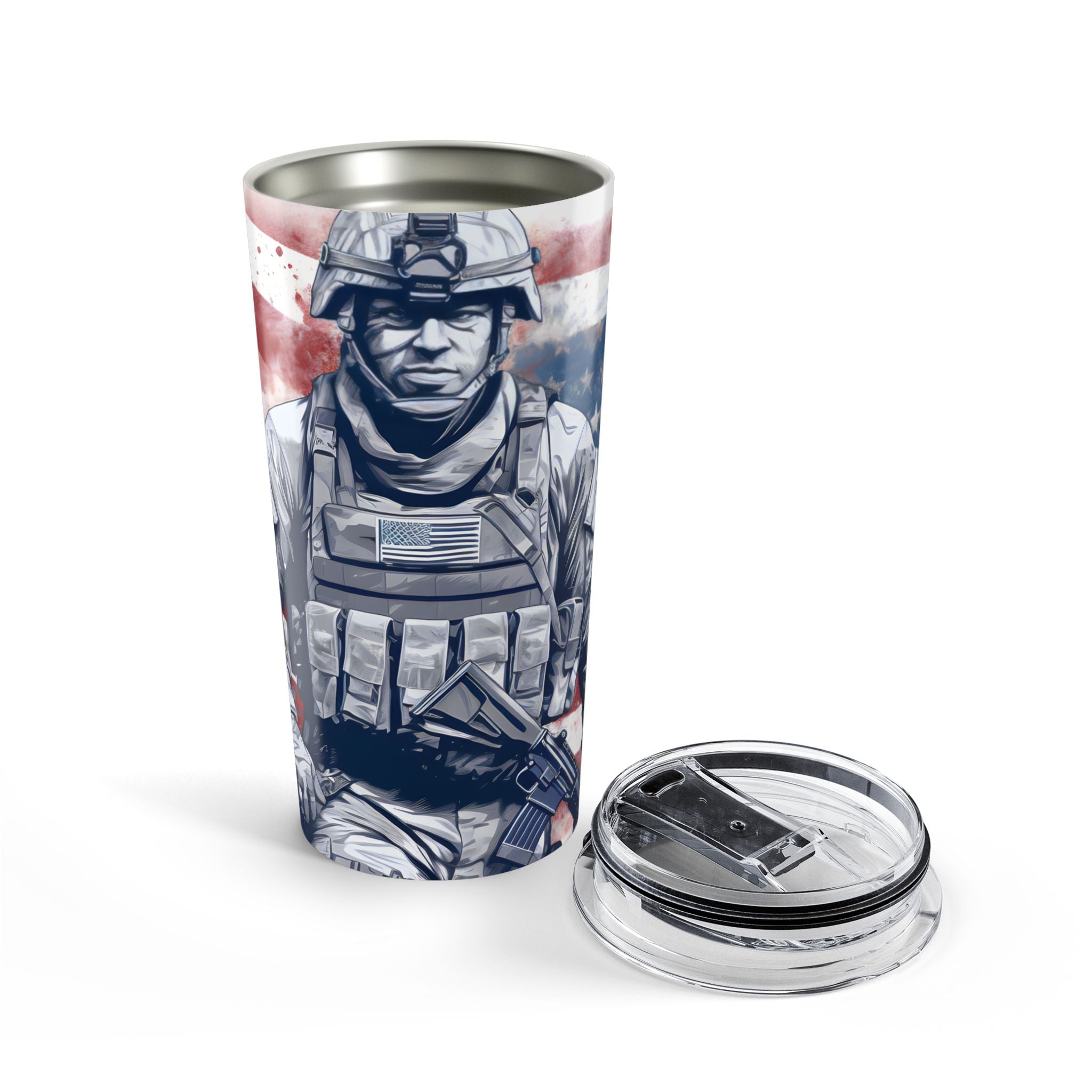 Guardian of Freedom — Patriotic Soldier Tumbler for Everyday Heroes