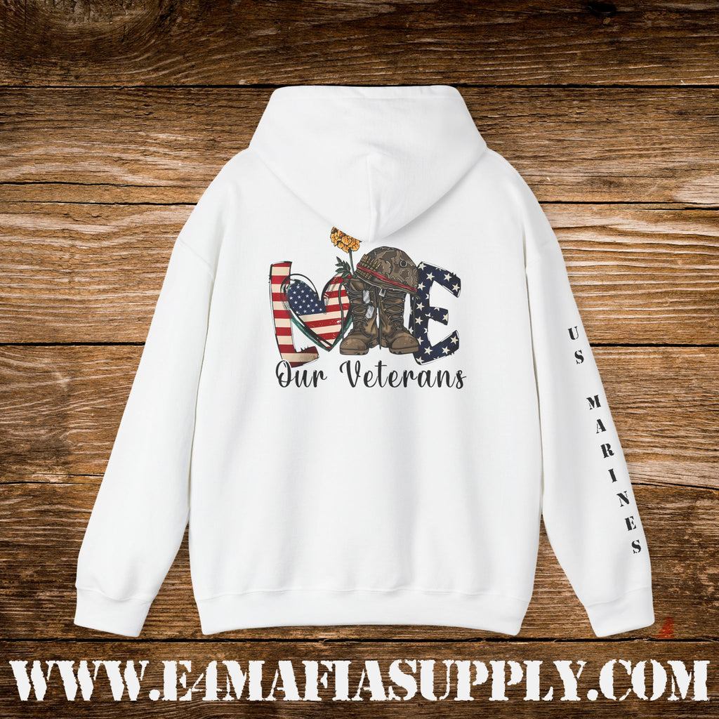 Love Our Veterans US Marines Memorial Hoodie