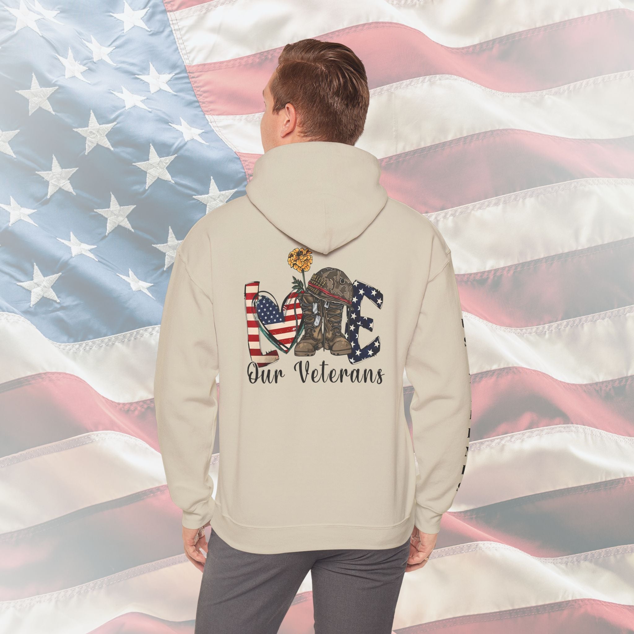 Love Our Veterans US Marines Memorial Hoodie