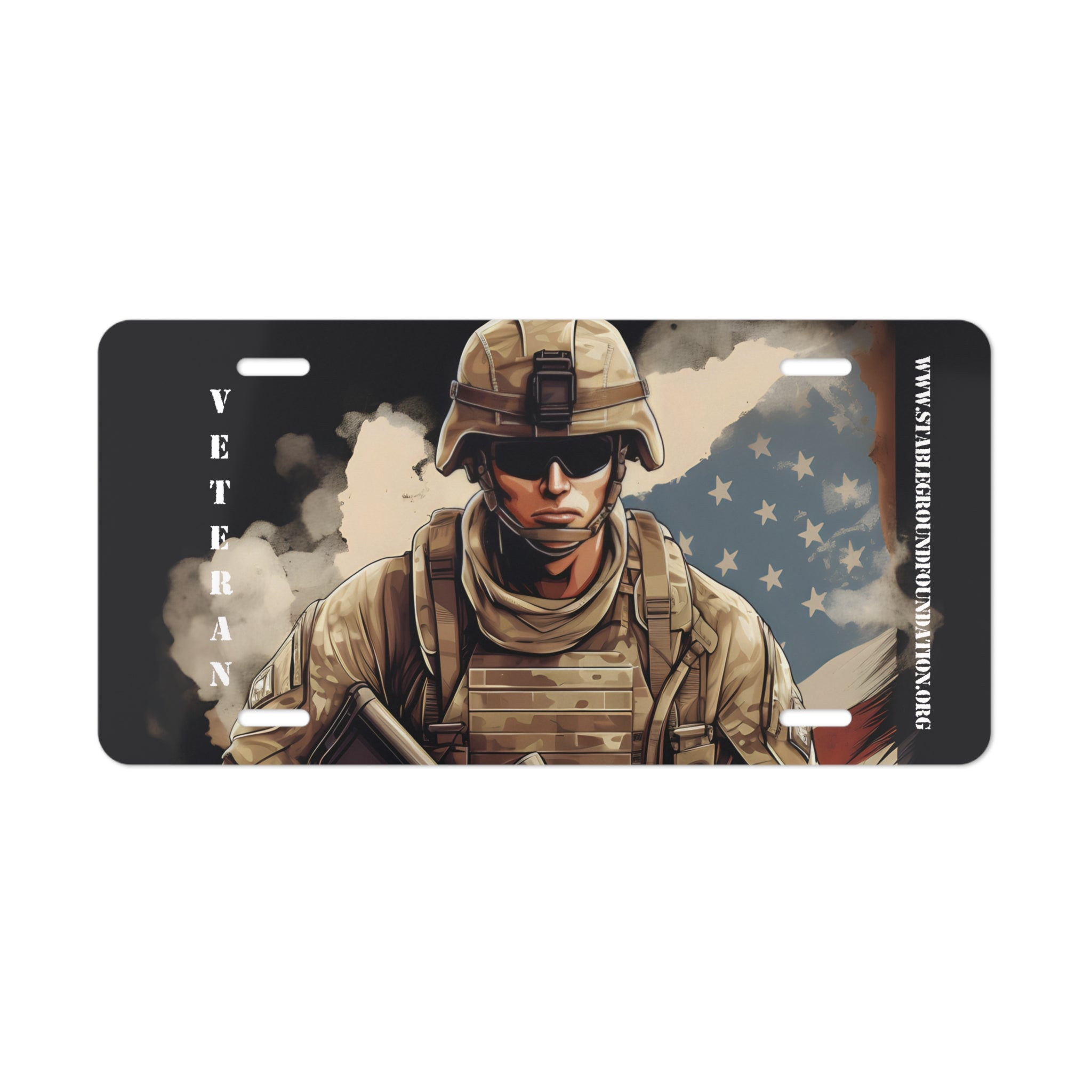 American Soldier Veteran License Plate – Bold Patriotic Tribute