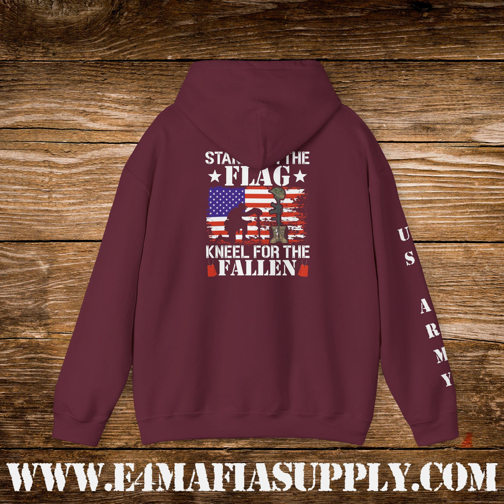 Stand for the Flag, Kneel for the Fallen – US Army Hoodie