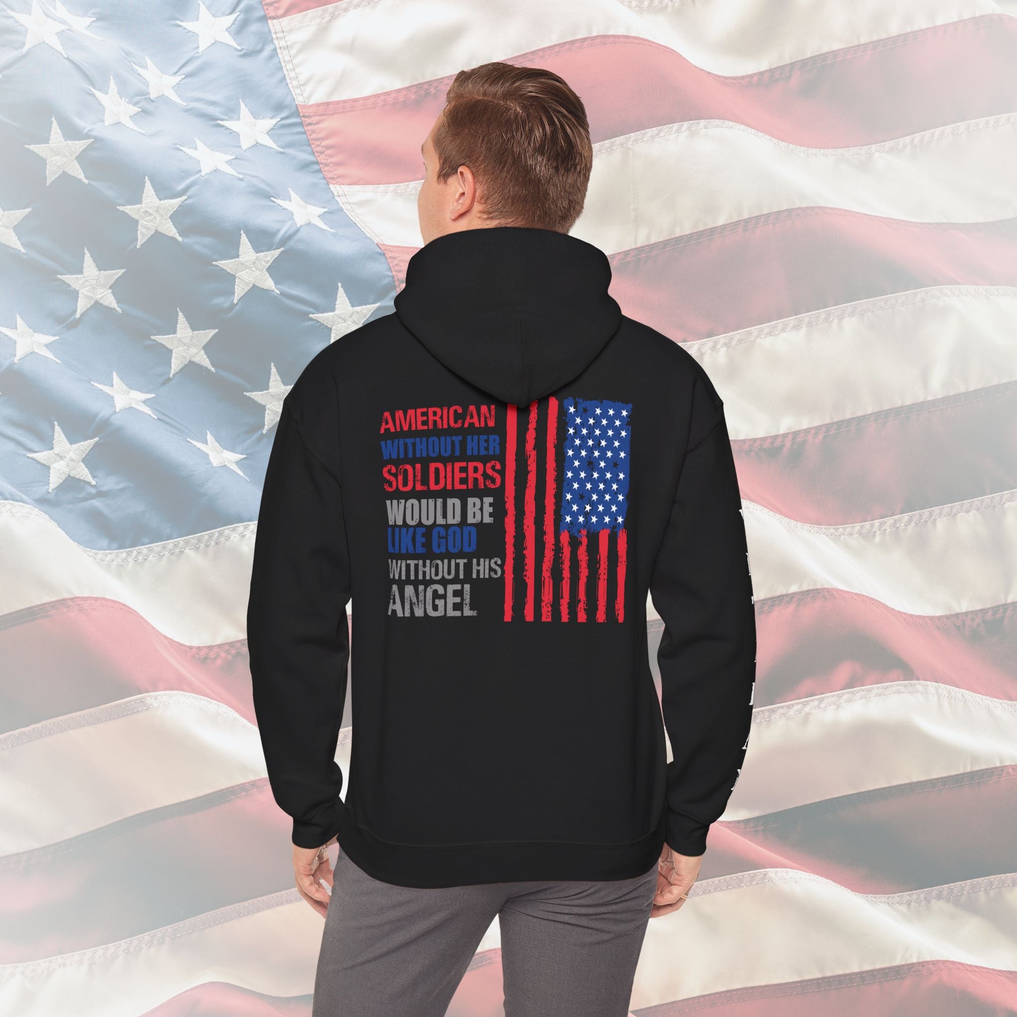 “America Without Her Soldiers” Patriotic Veteran Hoodie