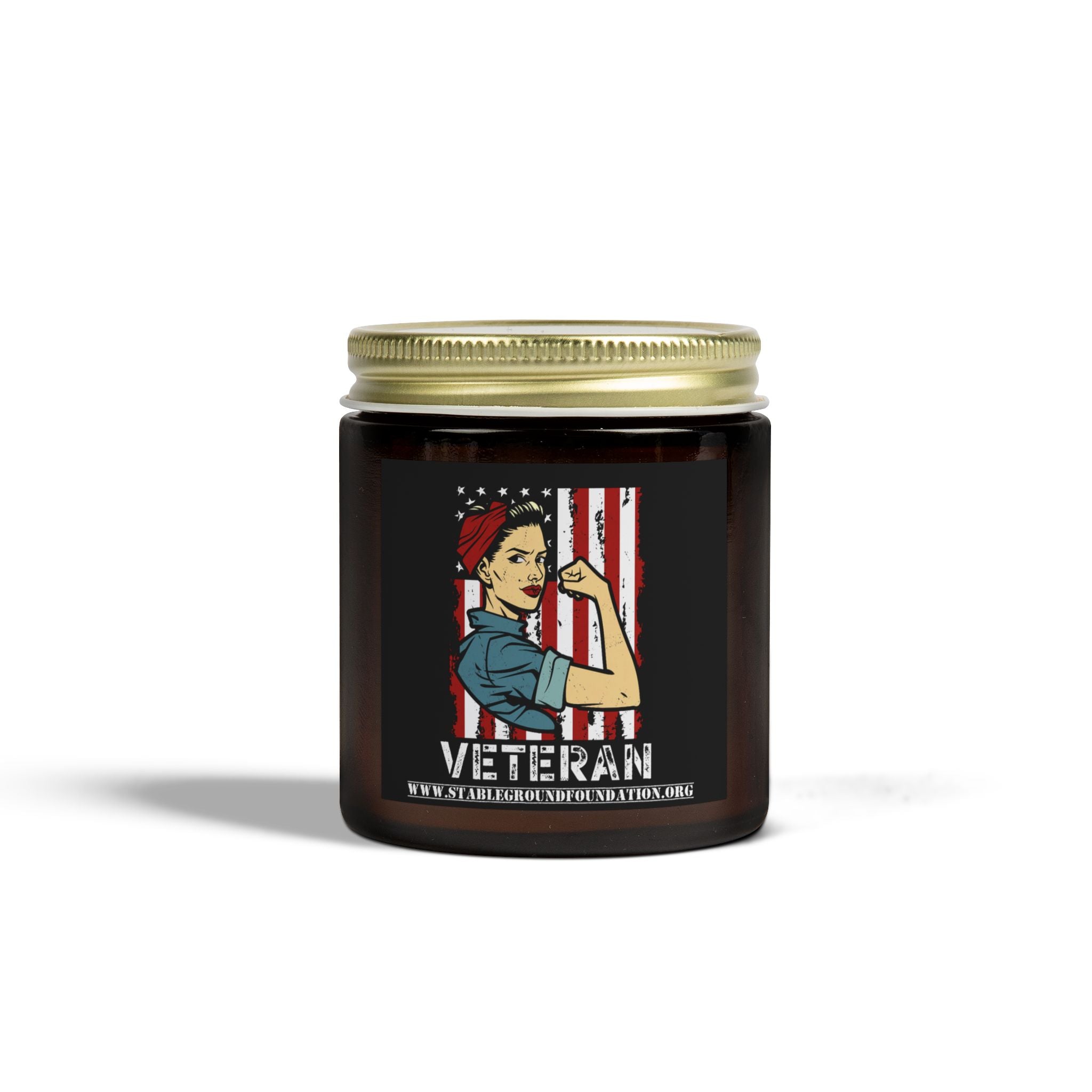 Female Veteran Candle – Rosie the Riveter Patriotic Tribute Gift