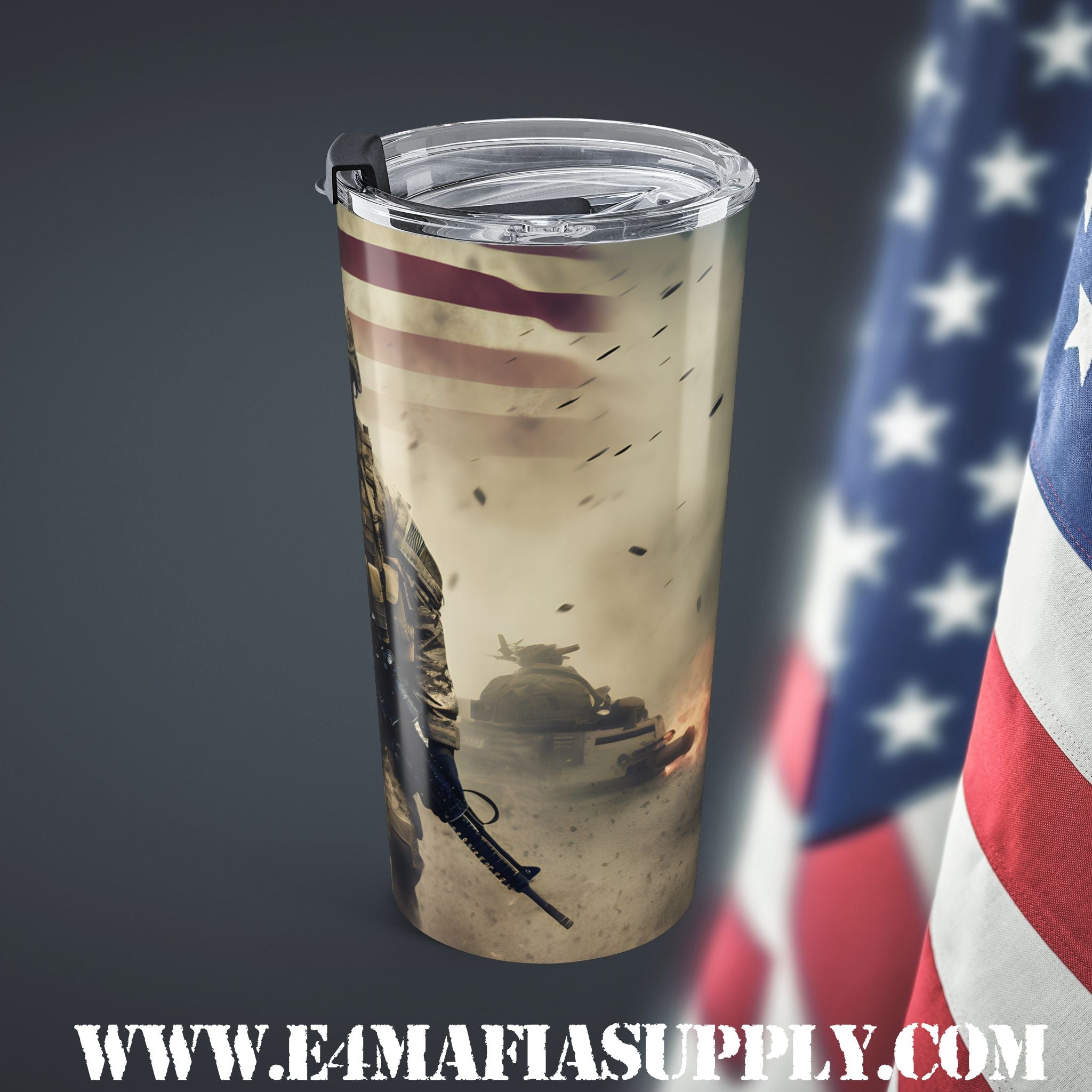 Stand Proud — Patriotic Soldier Tumbler That Honors Strength and Service