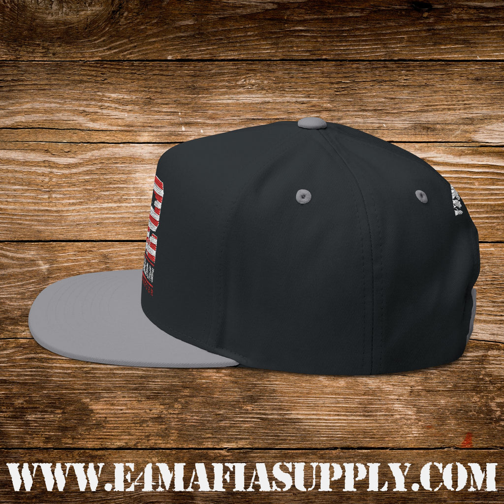 Patriotic “22 Veteran Lives Matter” Flat Bill Cap with American Flag Design