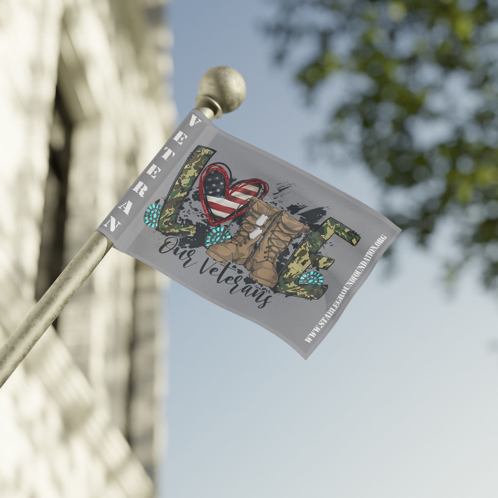 Love Our Veterans Flag – Patriotic Military Appreciation Flag