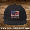 Patriotic “22 Veteran Lives Matter” Flat Bill Cap with American Flag Design