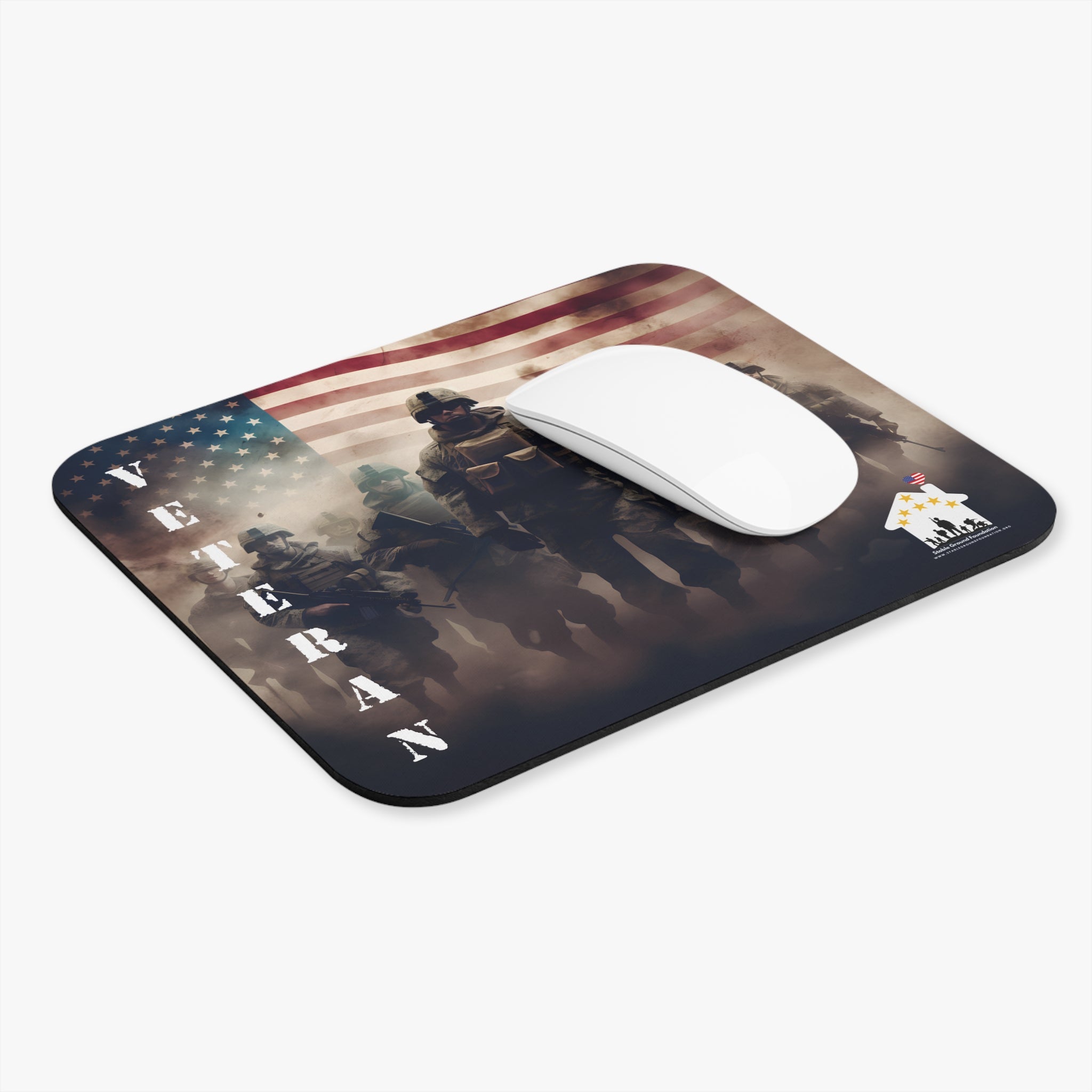 United We Stand – American Veteran Soldiers Mouse Pad