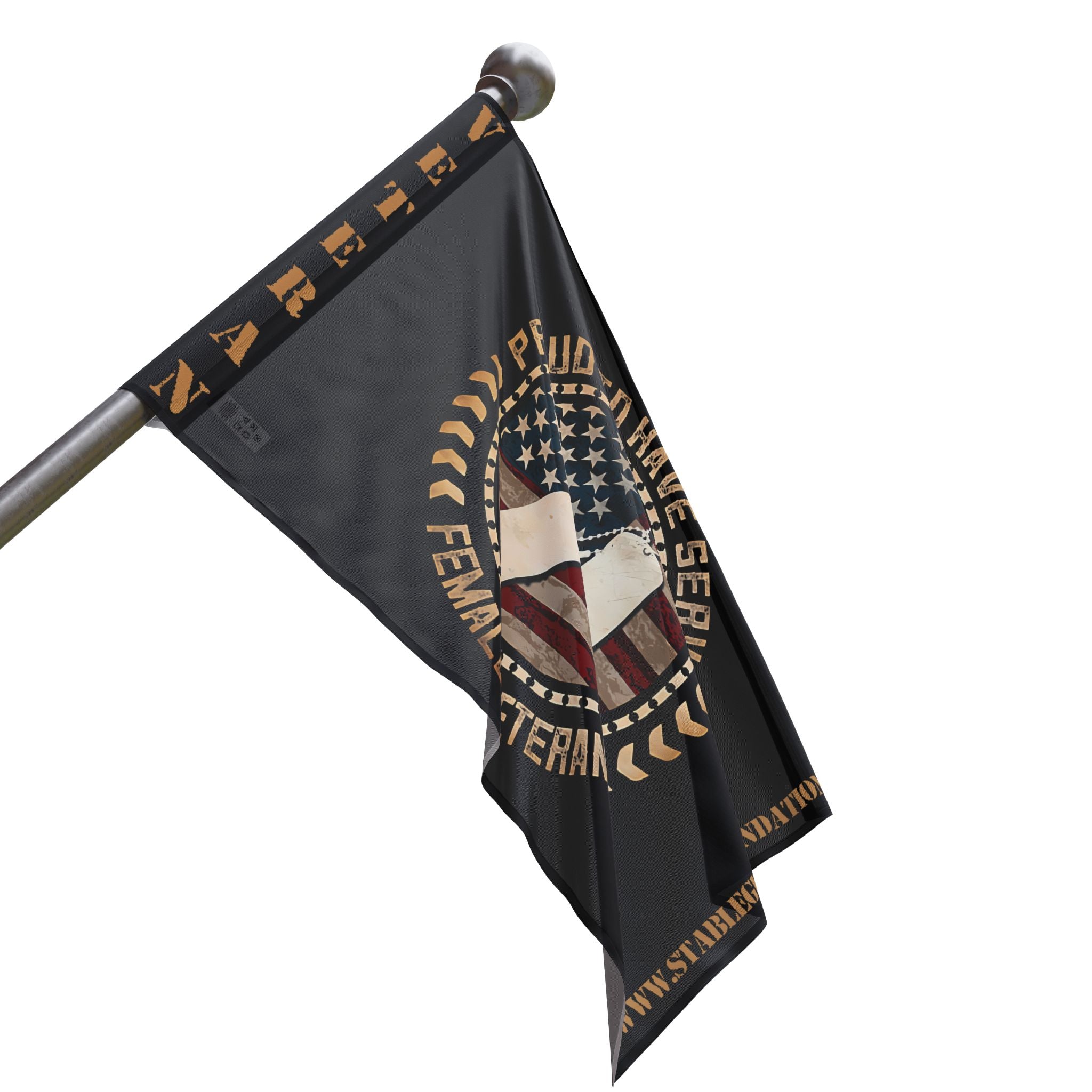 Proud to Have Served — Female Veteran Flag Honoring Courage and Commitment