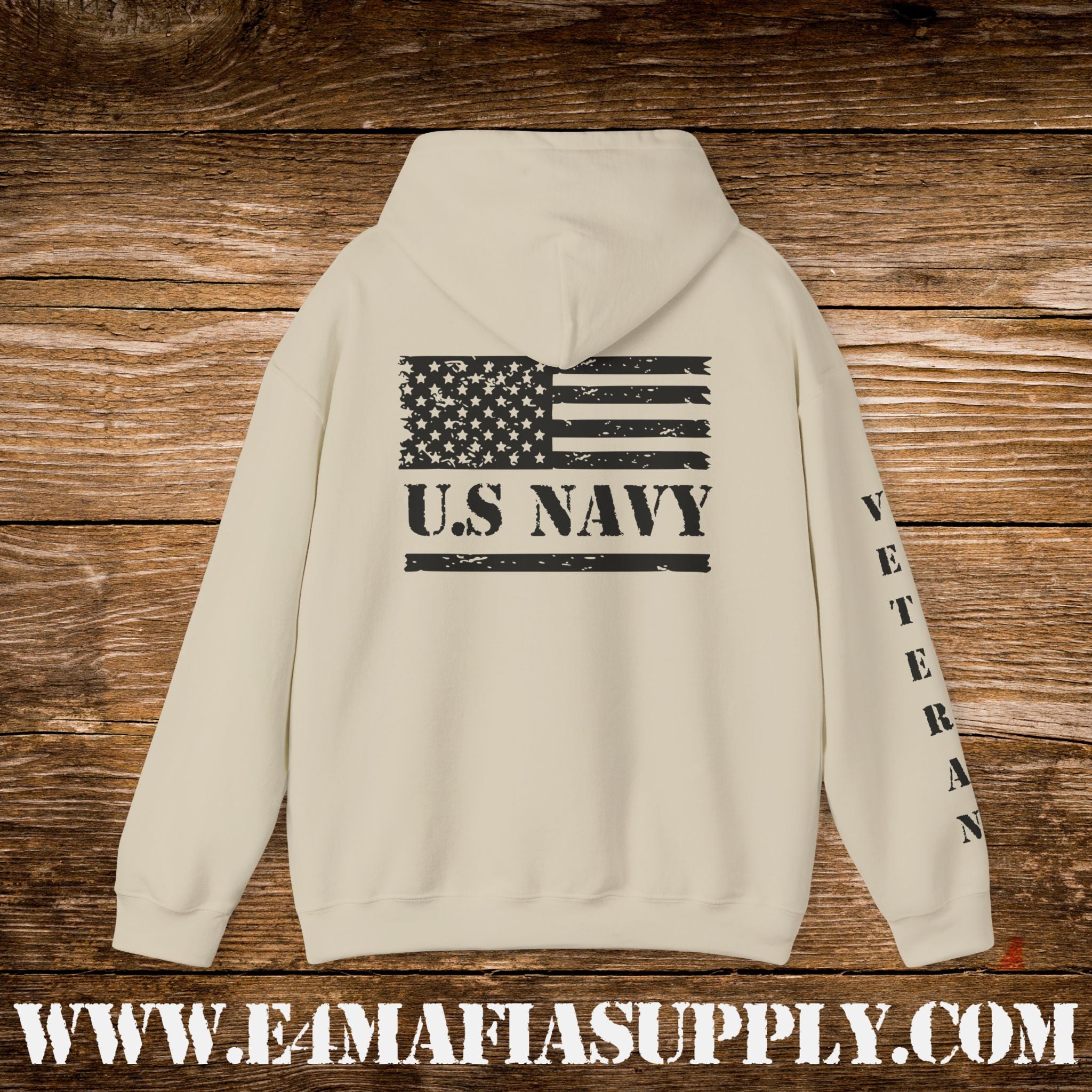“Navy Veteran Flag” Military Pride Hoodie