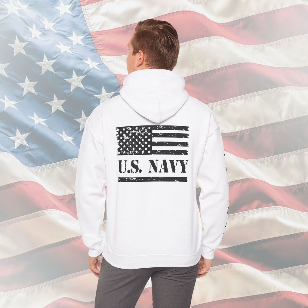 “Navy Veteran Flag” Military Pride Hoodie