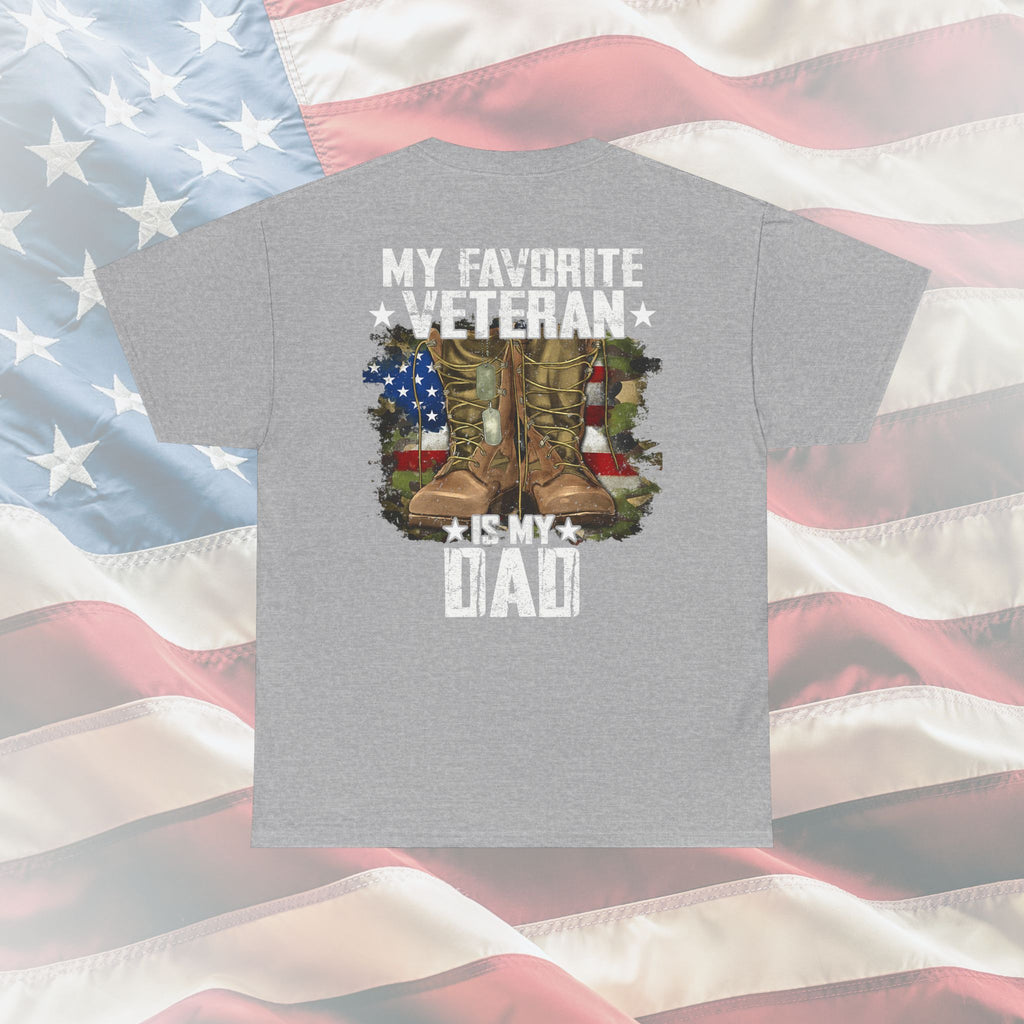 My Favorite Veteran Is My Dad: The Bold Military Boots Tee for Proud Sons and Daughters