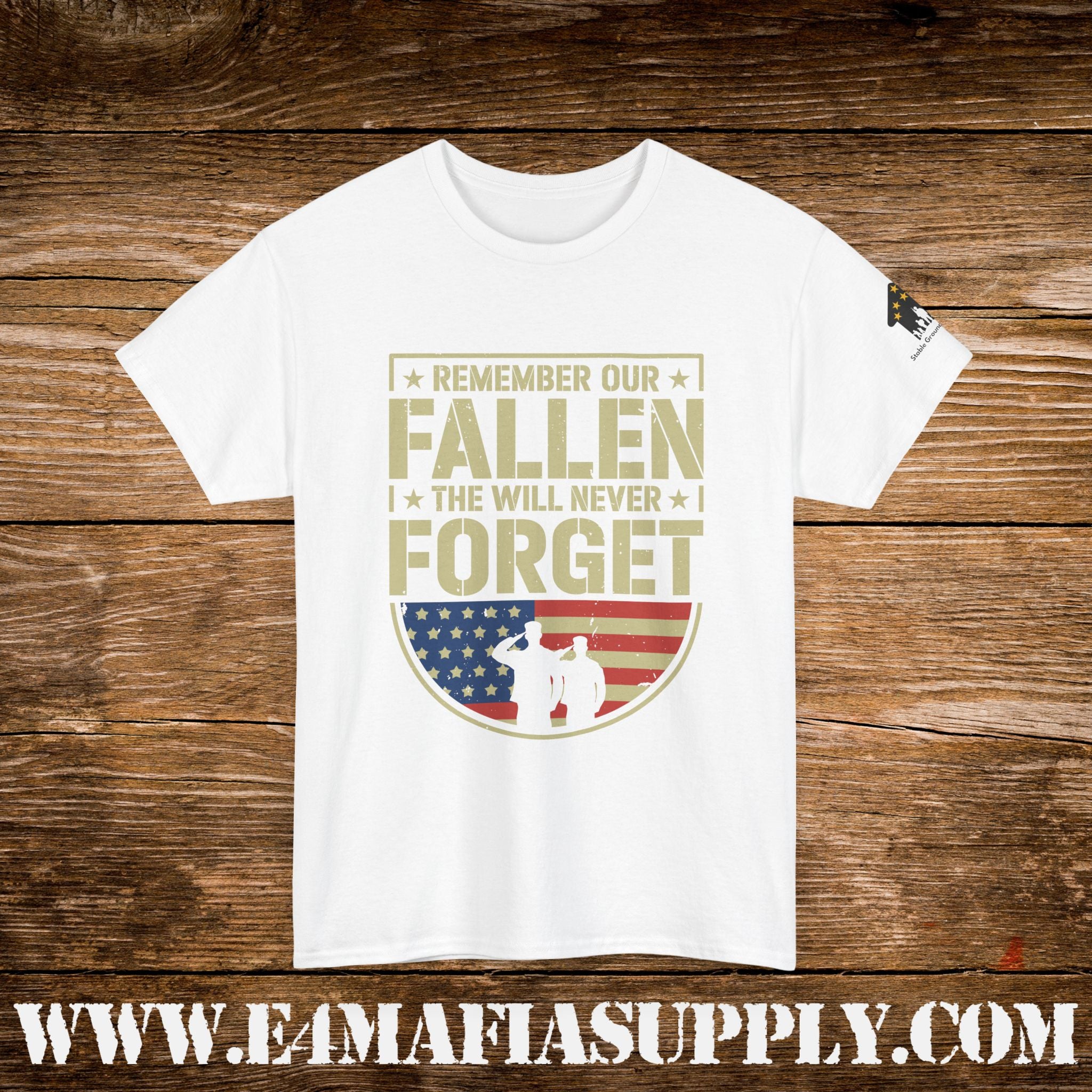 “Remember Our Fallen – We Will Never Forget” – Patriotic Memorial Veteran T-Shirt
