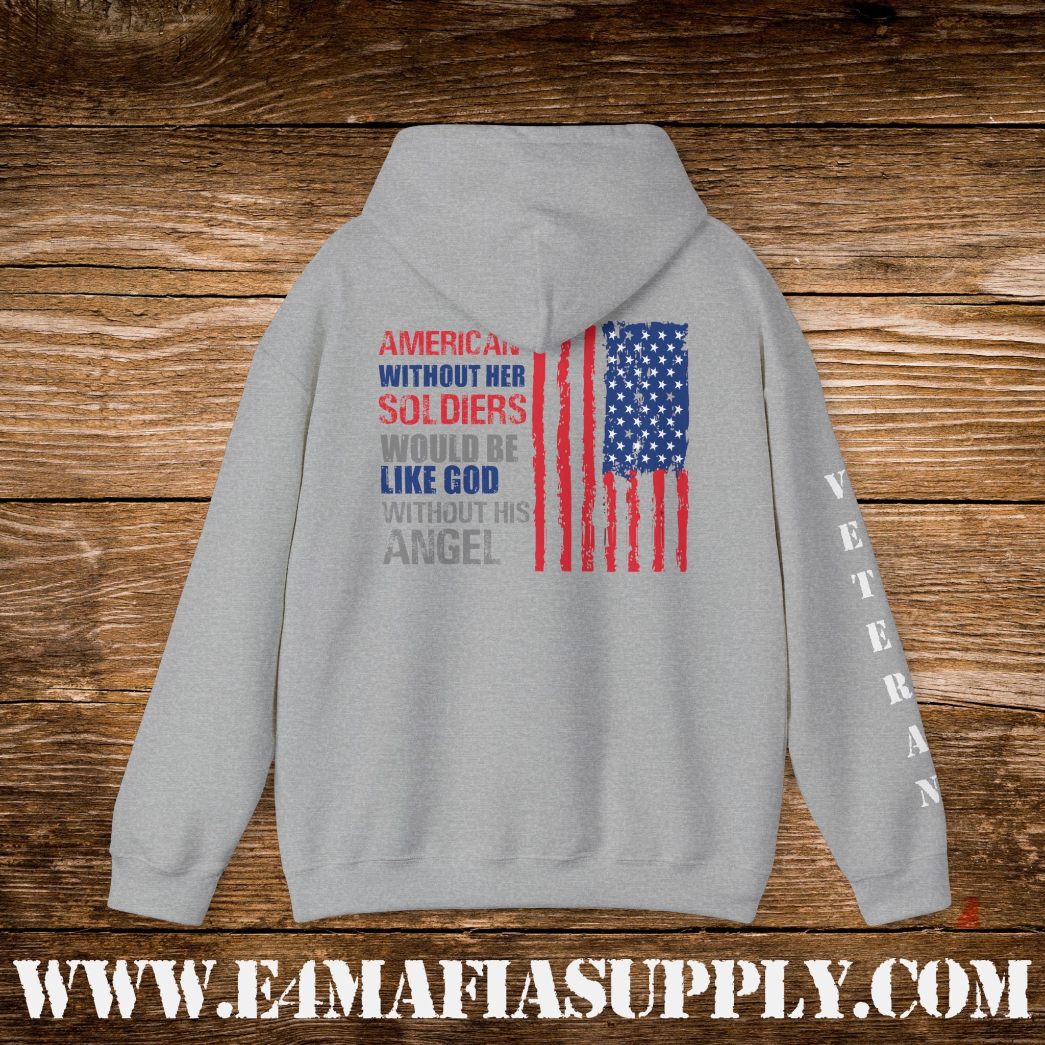 “America Without Her Soldiers” Patriotic Veteran Hoodie