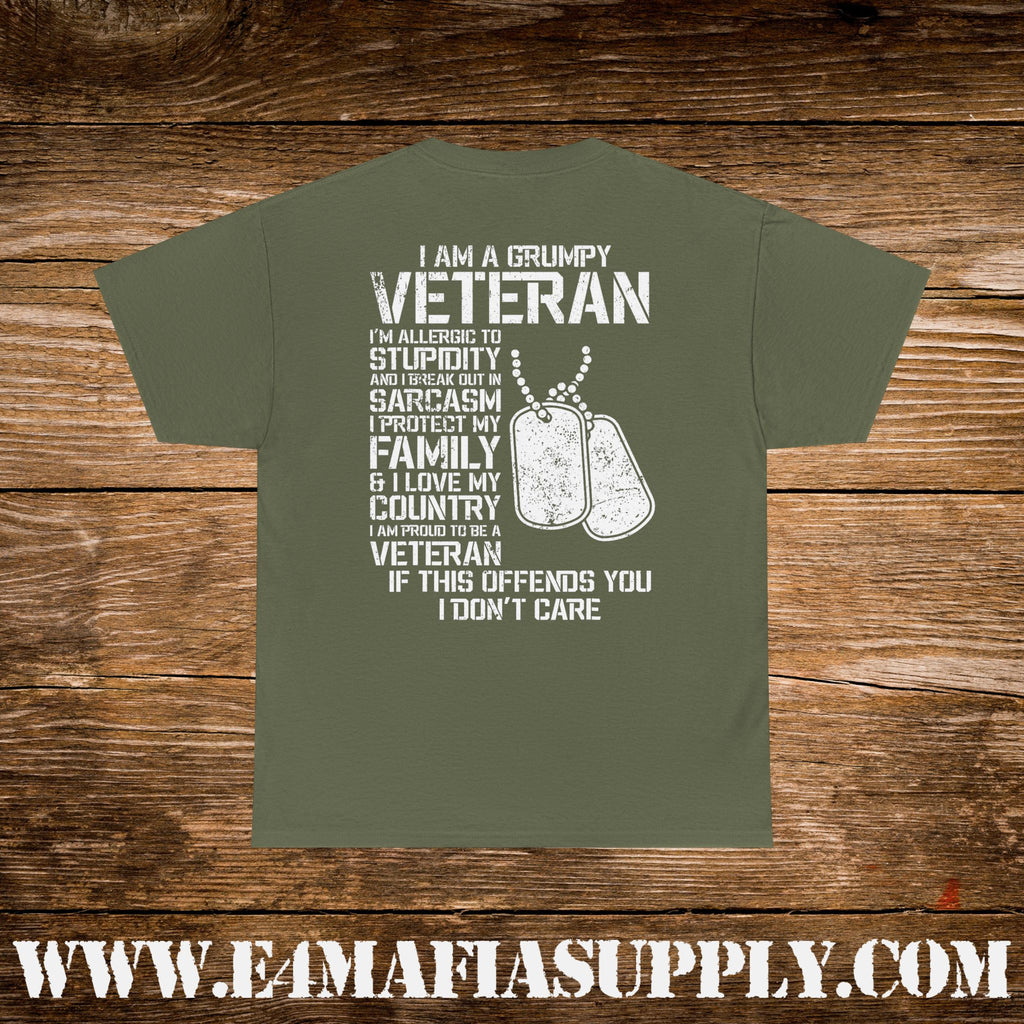 "I Am a Grumpy Veteran": The Bold Statement Tee That Shows Your Unbreakable Commitment