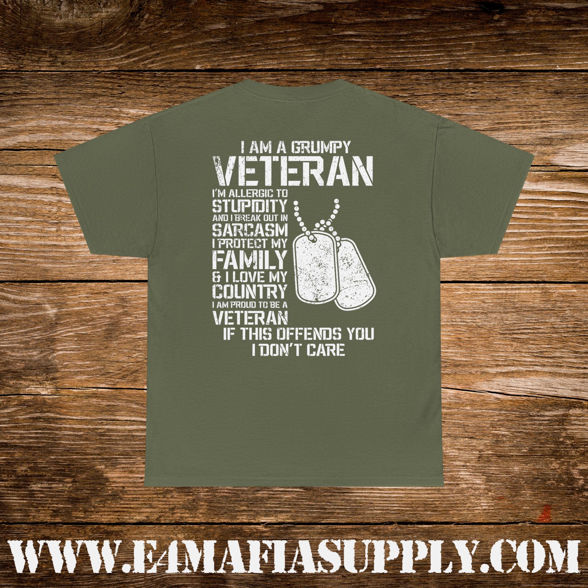 "I Am a Grumpy Veteran": The Bold Statement Tee That Shows Your Unbreakable Commitment