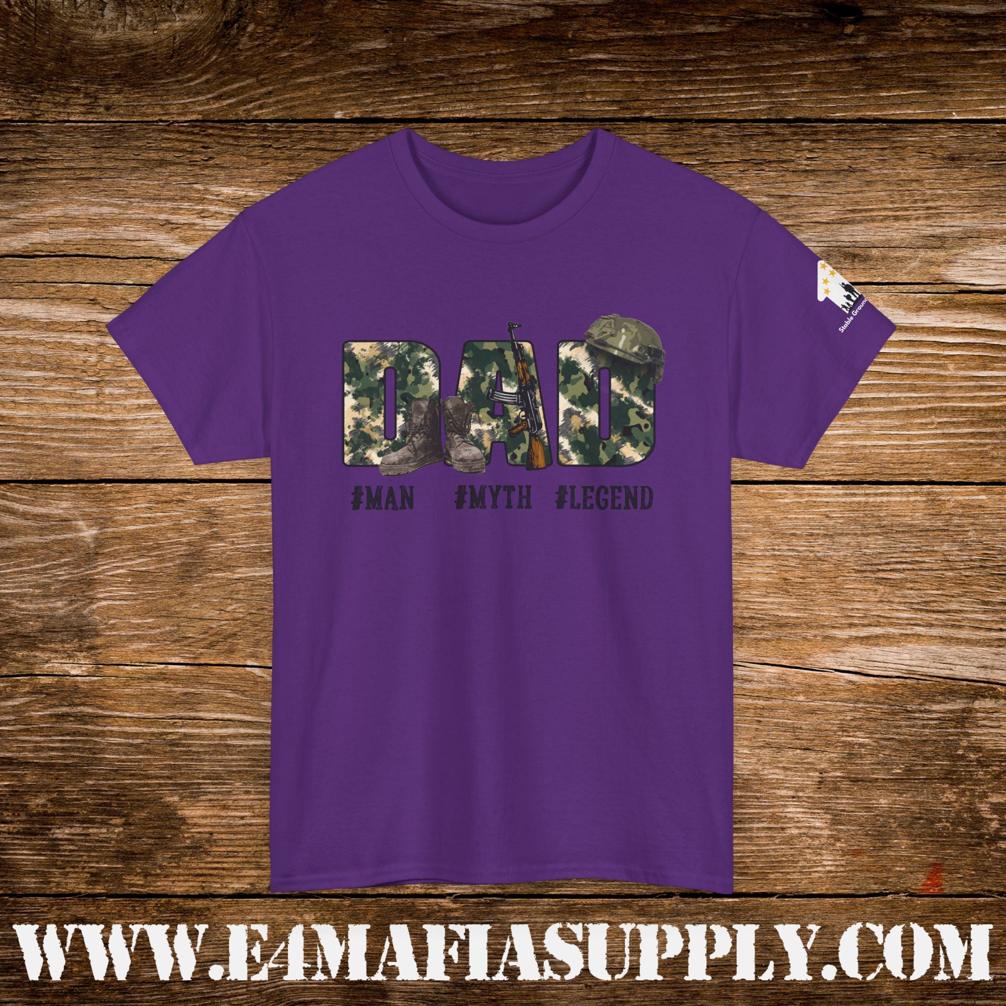 “Dad – #Man #Myth #Legend” – Military Camo Father’s Day T-Shirt